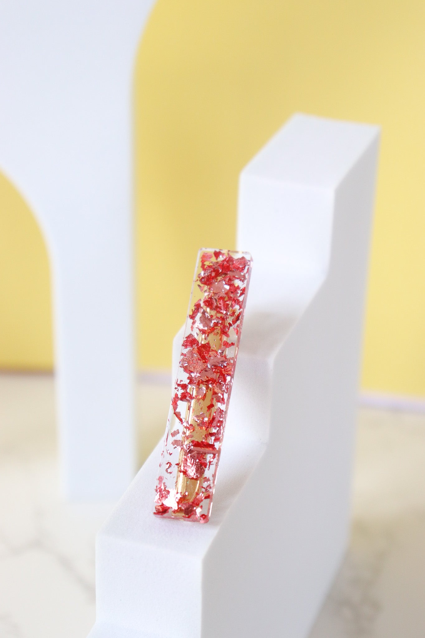 Barrette Droite Alu Rose Gold