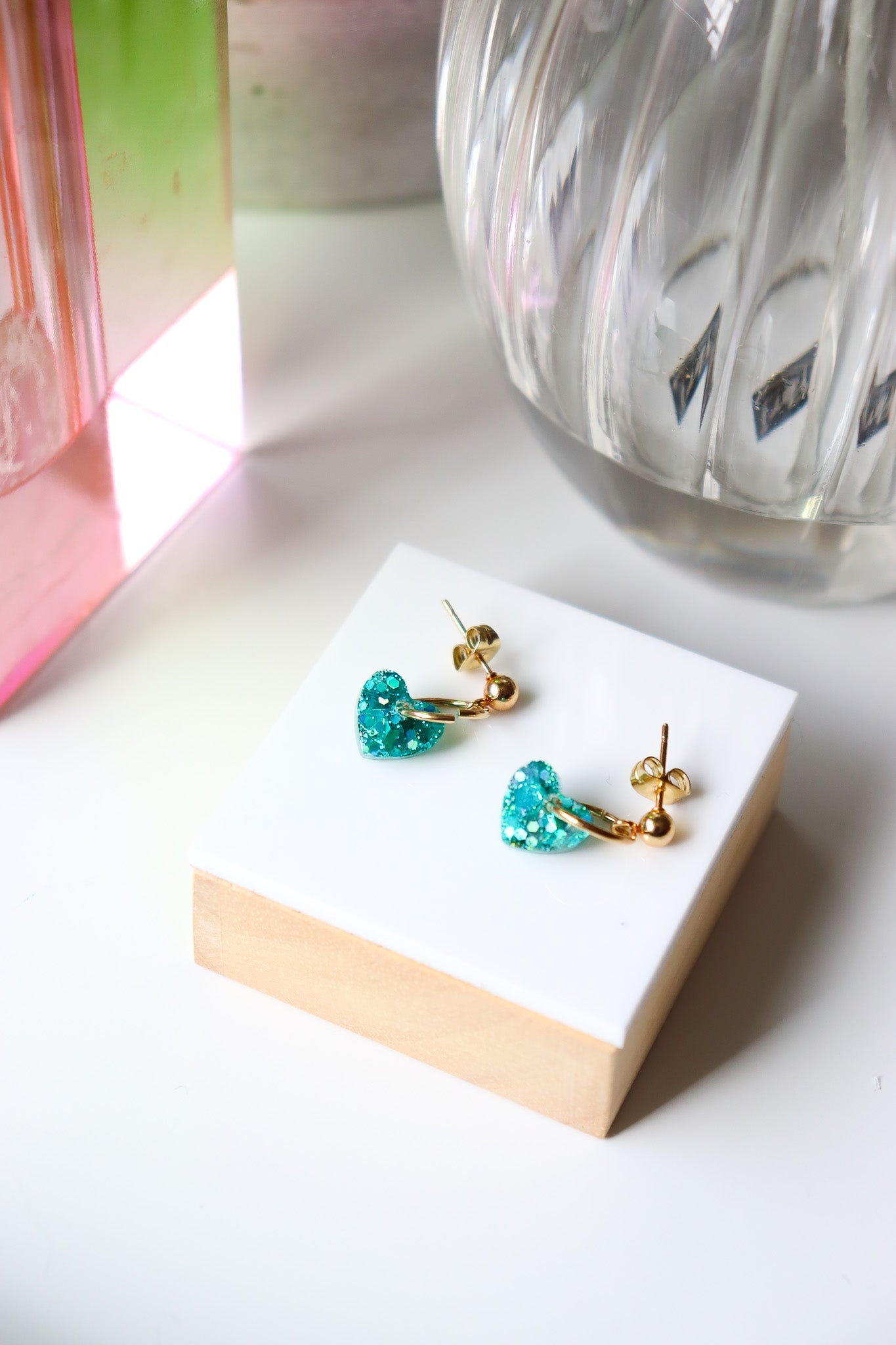 Boucles d'oreilles Lucie turquoise
