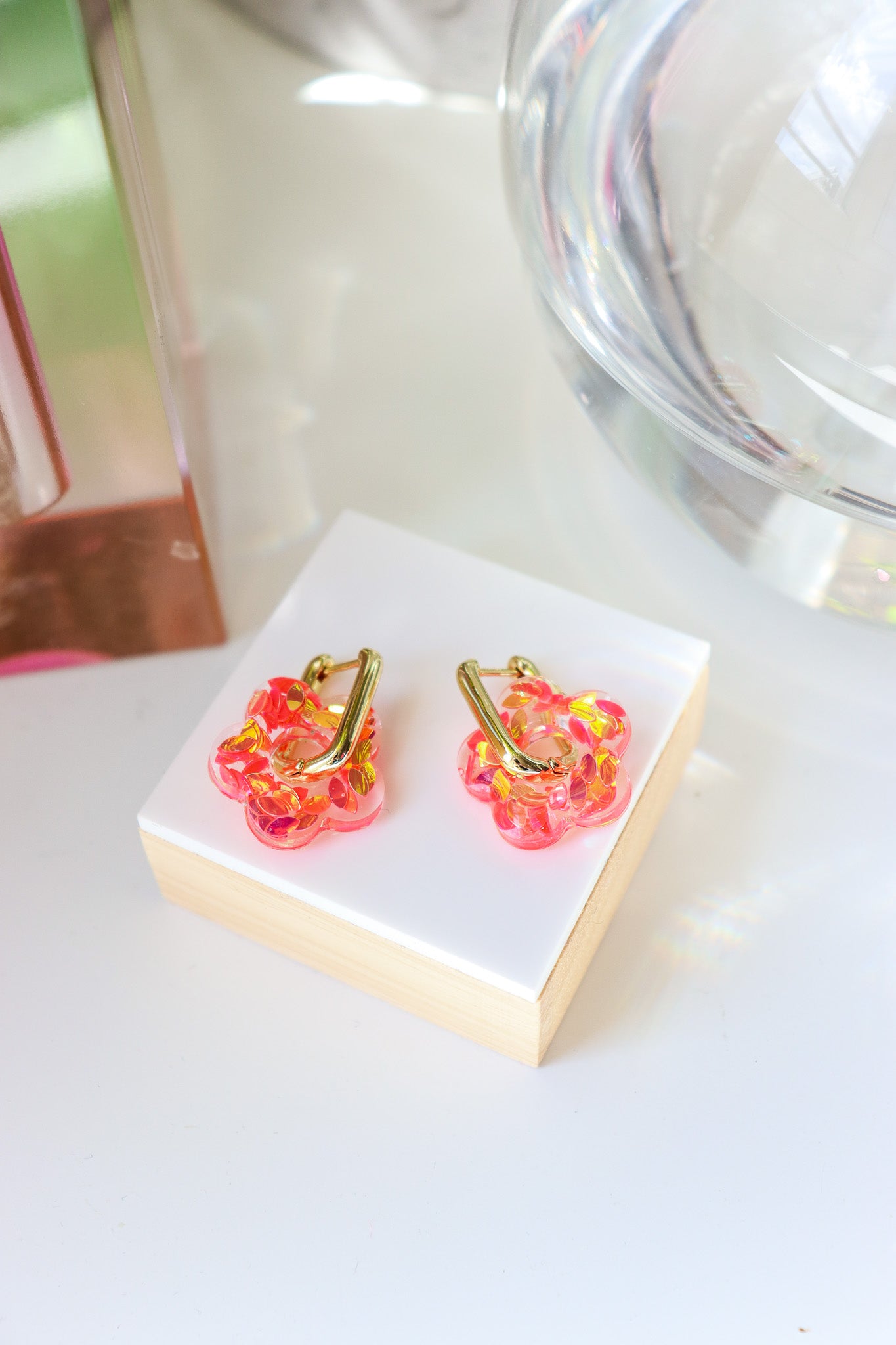 Boucles d'oreilles Isabelle les pailletés