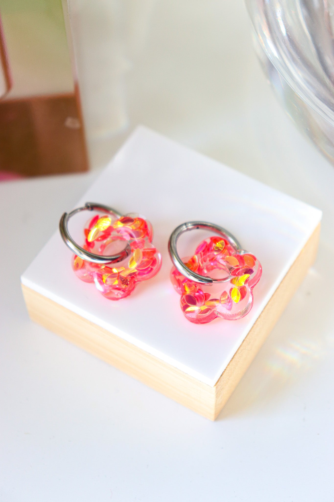 Boucles d'oreilles Isabelle les pailletés