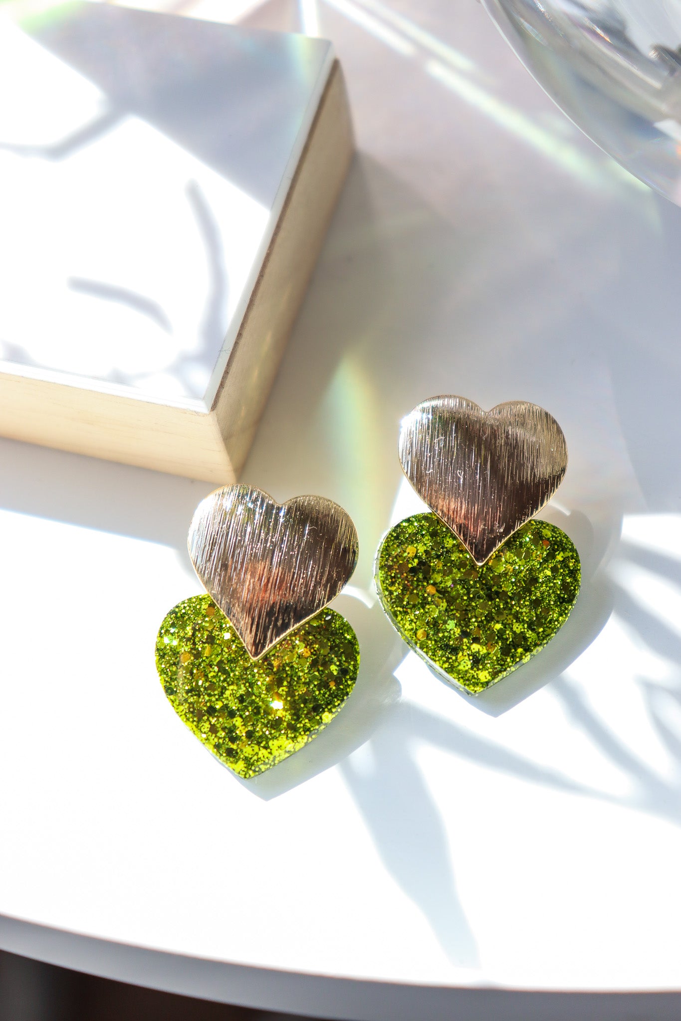 Boucles d'oreilles Caroline citron vert