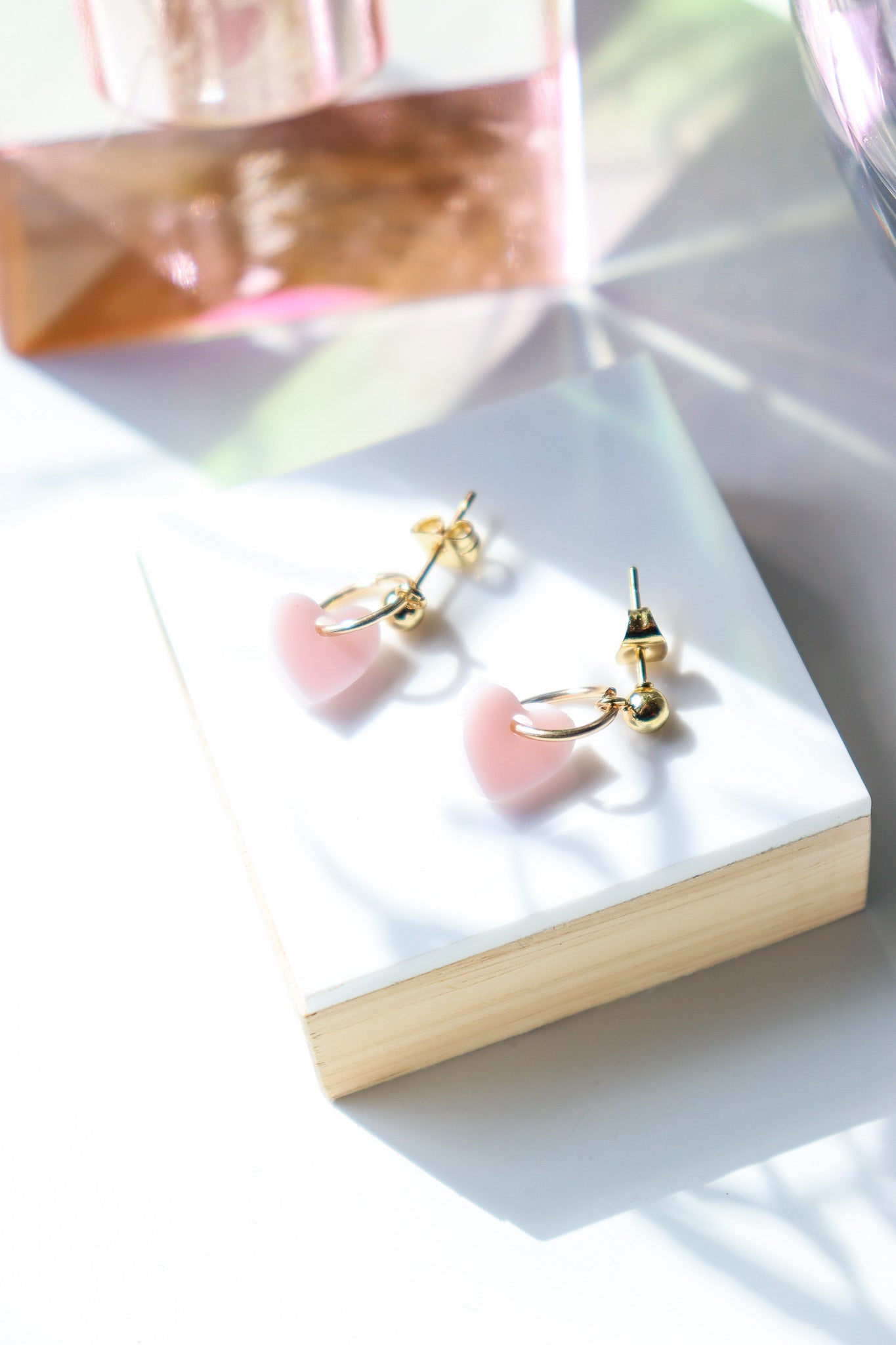 Boucles d'oreilles Lucie Rose pastel