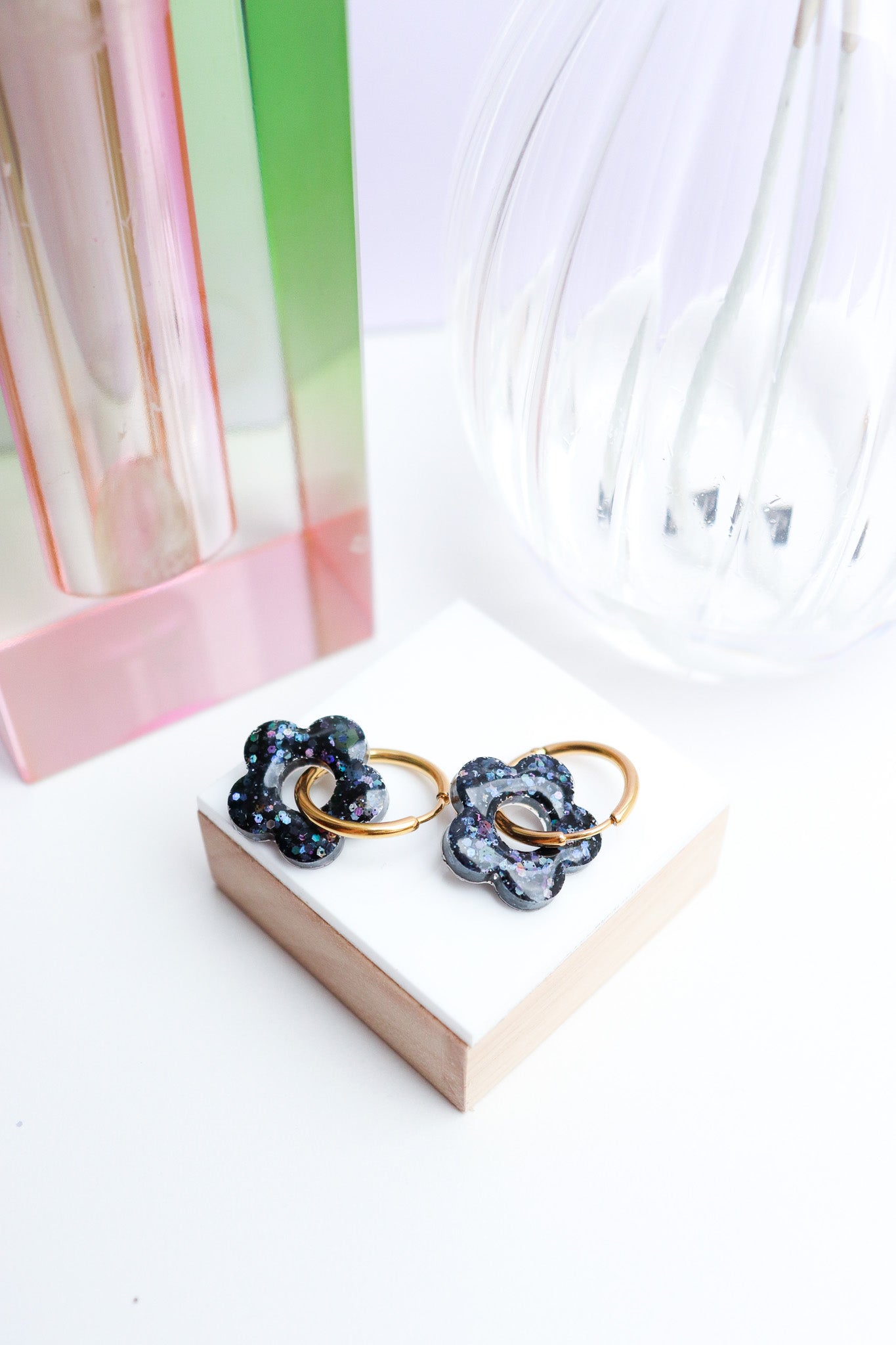 Boucles d'oreilles Isabelle les pailletés