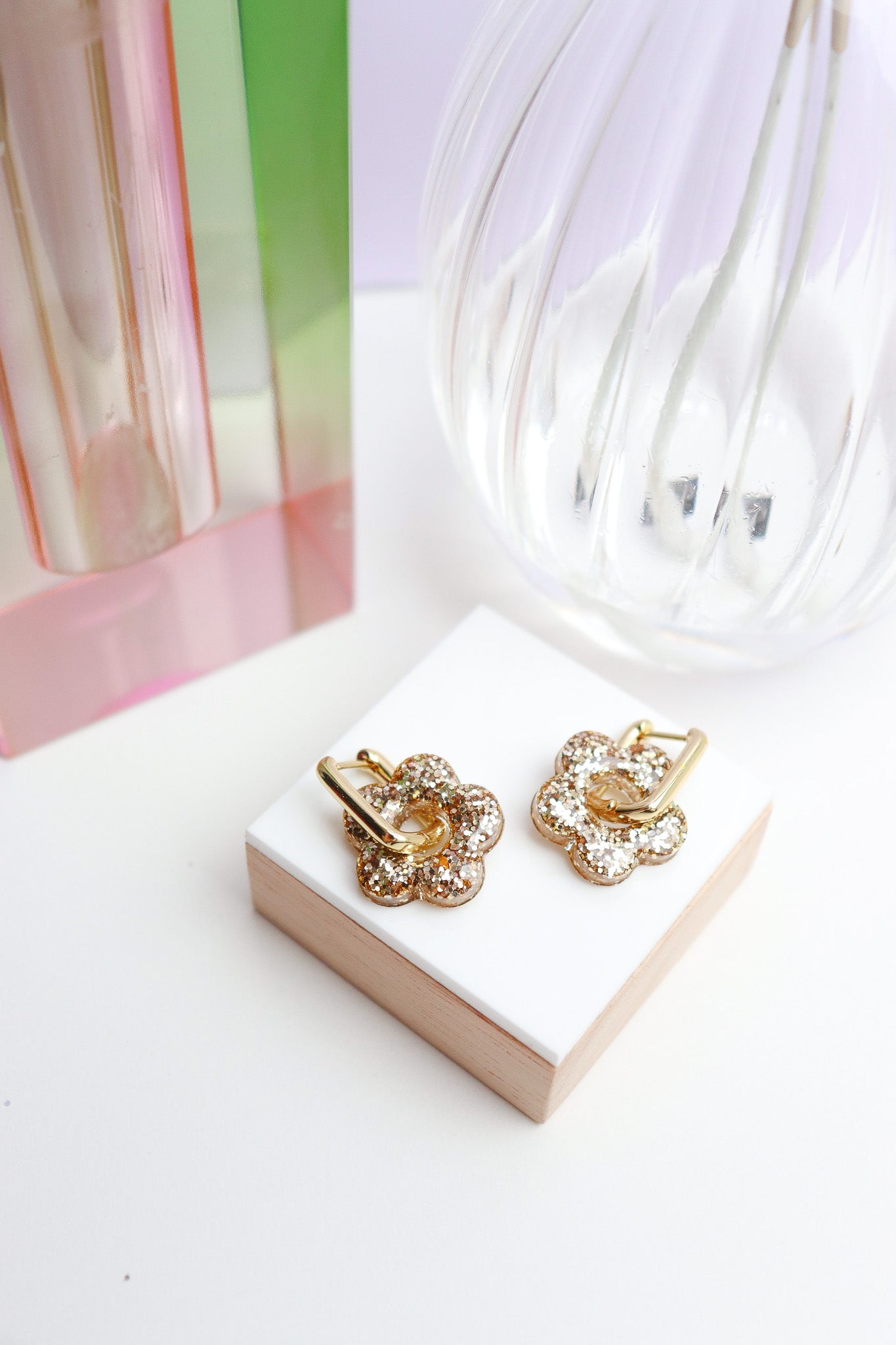 Boucles d'oreilles Isabelle les pailletés