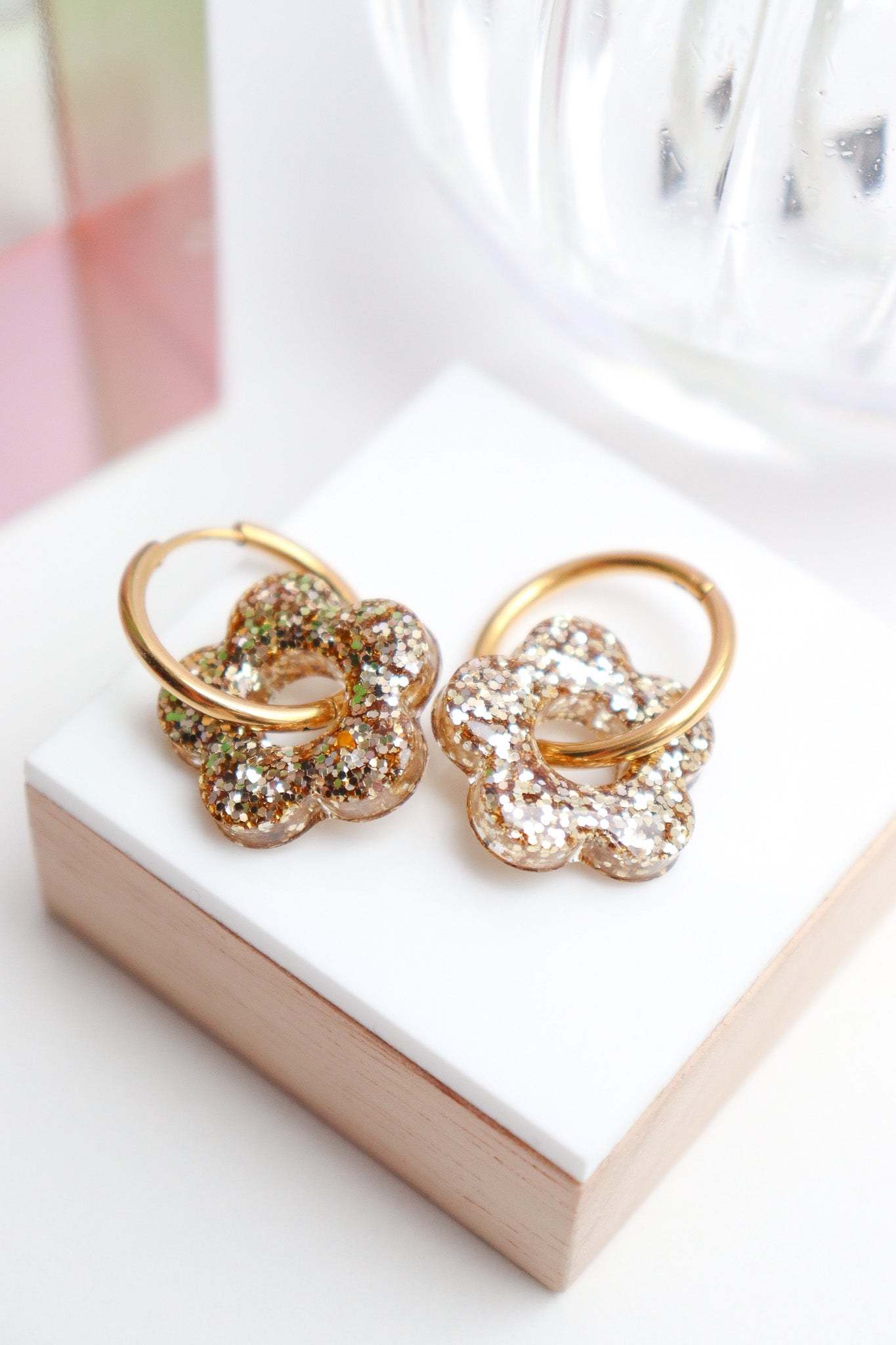 Boucles d'oreilles Isabelle les pailletés