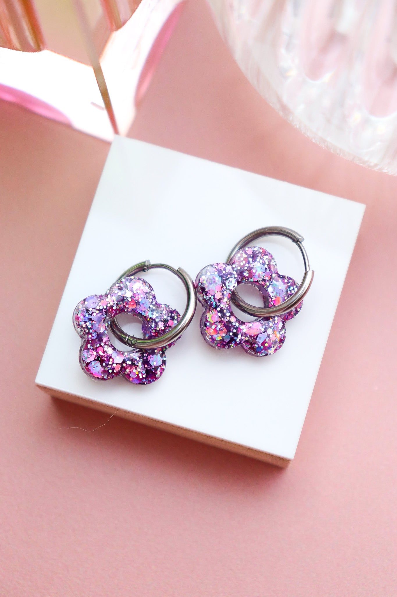 Boucles d'oreilles Isabelle les pailletés