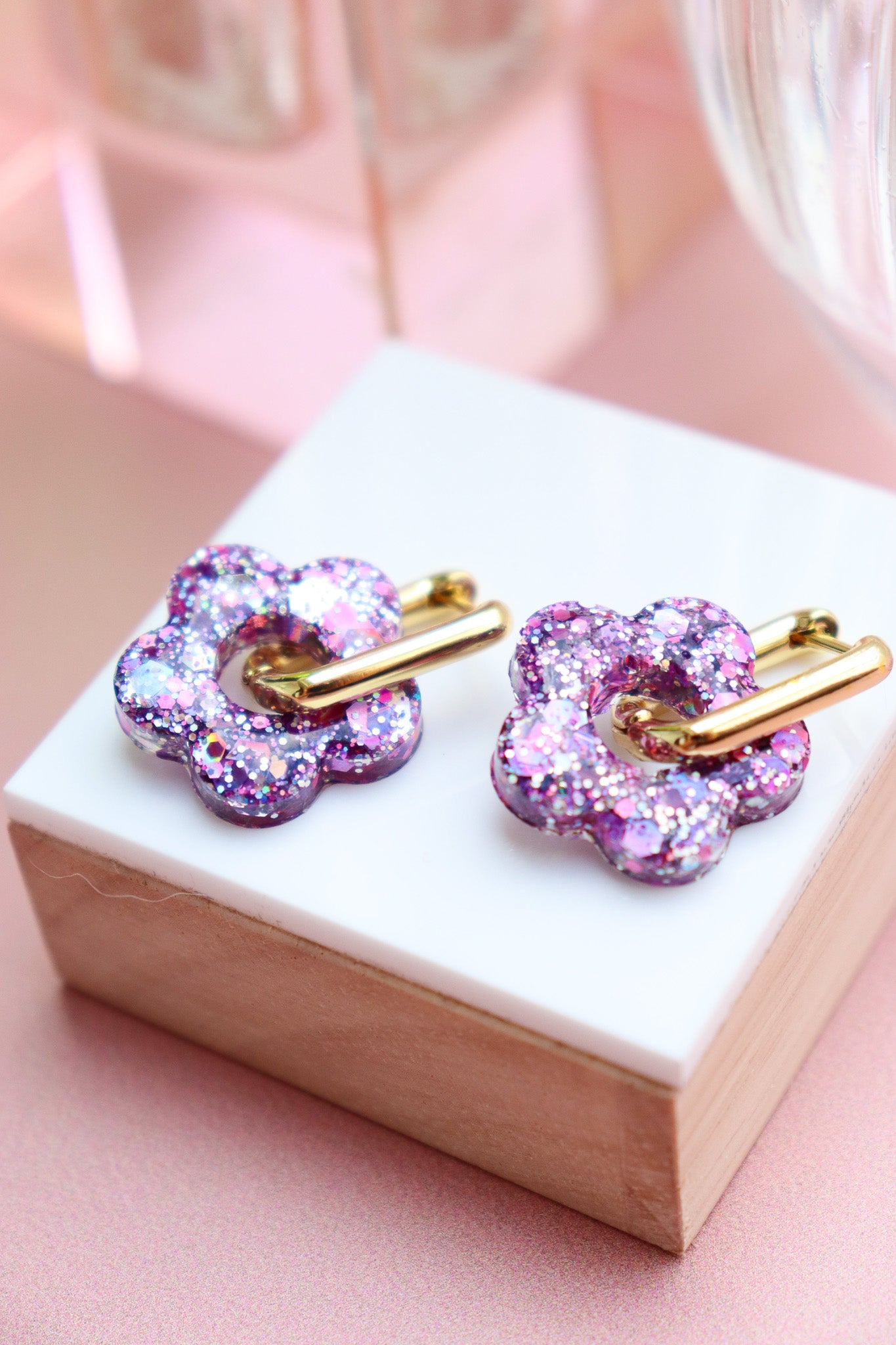 Boucles d'oreilles Isabelle les pailletés
