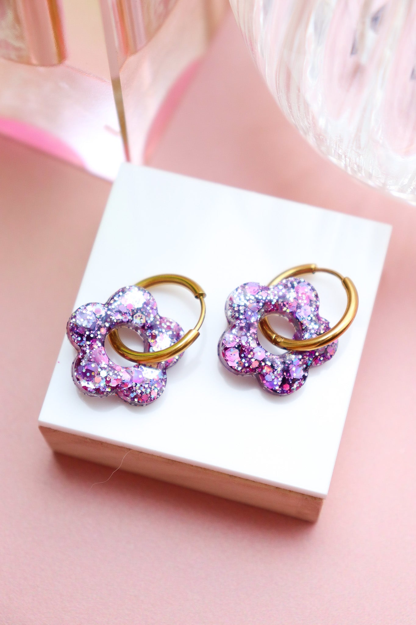 Boucles d'oreilles Isabelle les pailletés