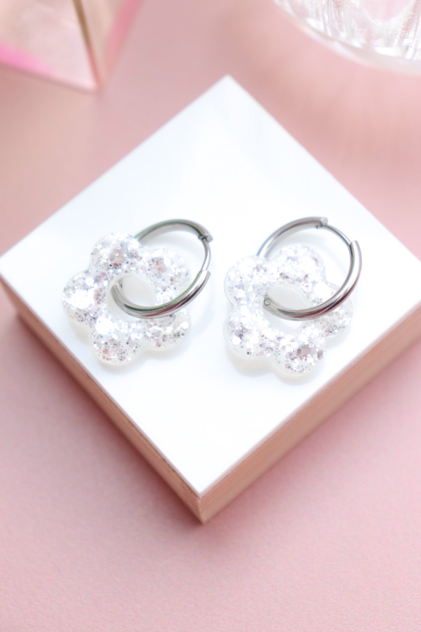 Boucles d'oreilles Isabelle L Blanc Glacier