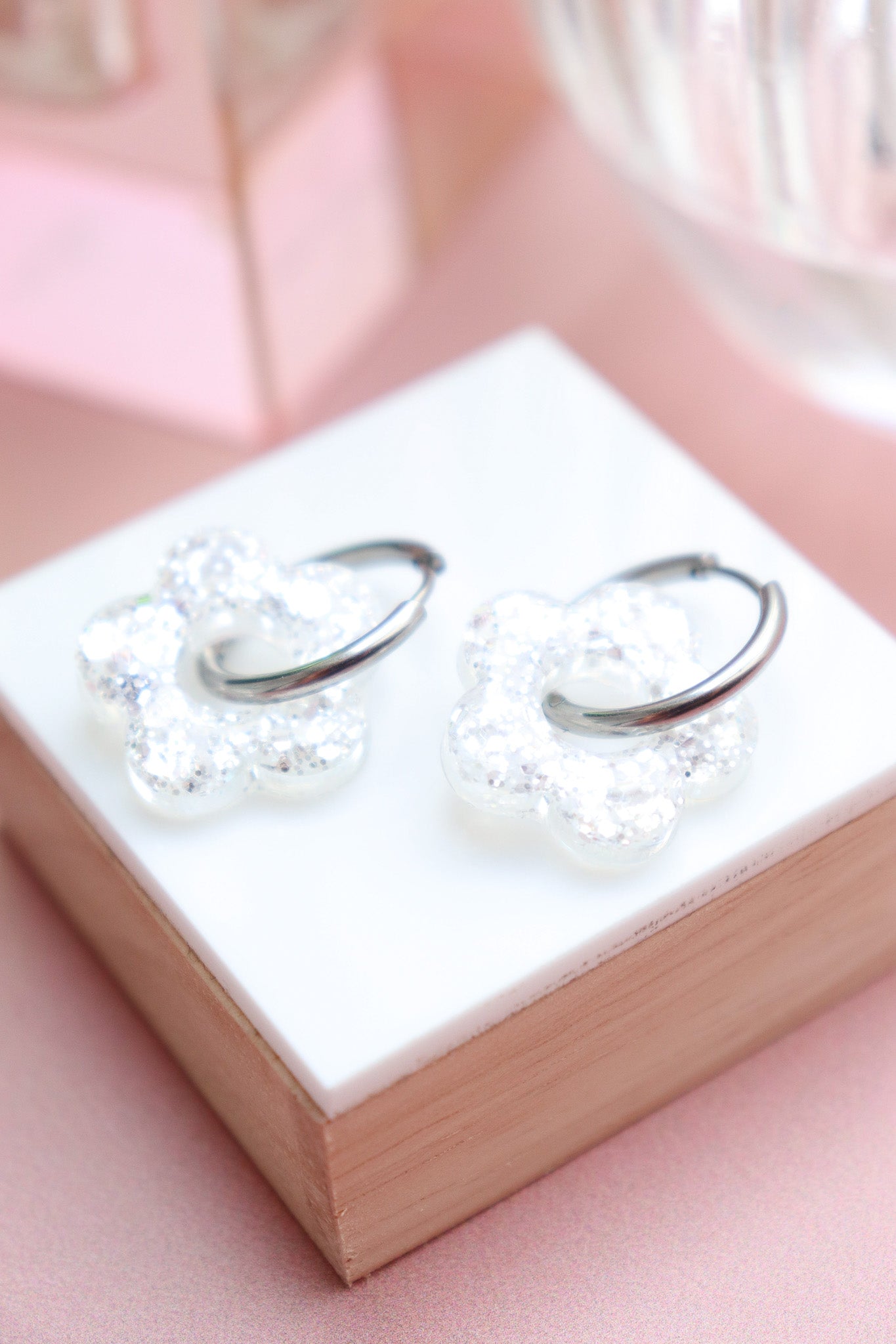 Boucles d'oreilles Isabelle L Blanc Glacier