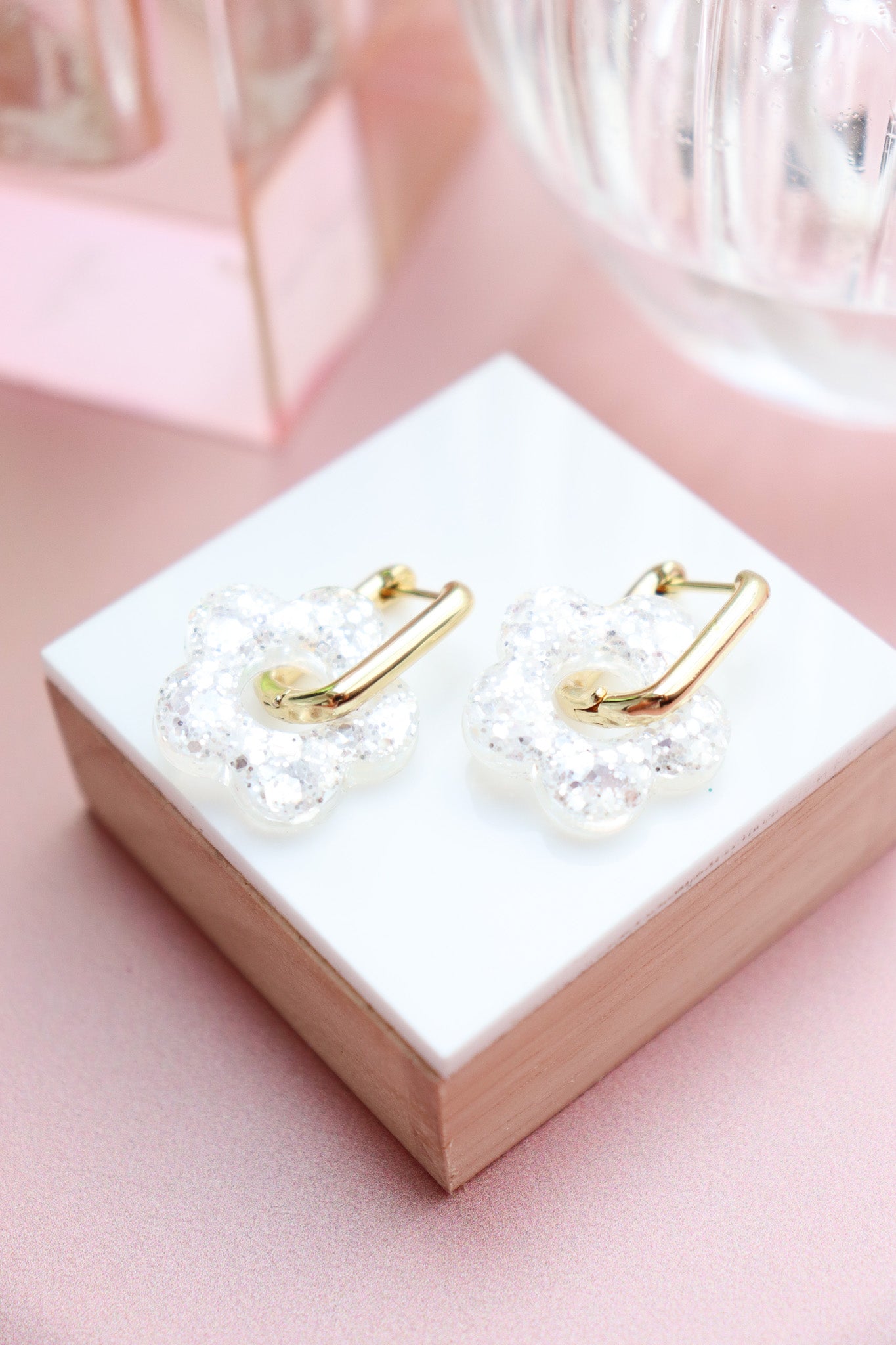 Boucles d'oreilles Isabelle L Blanc Glacier