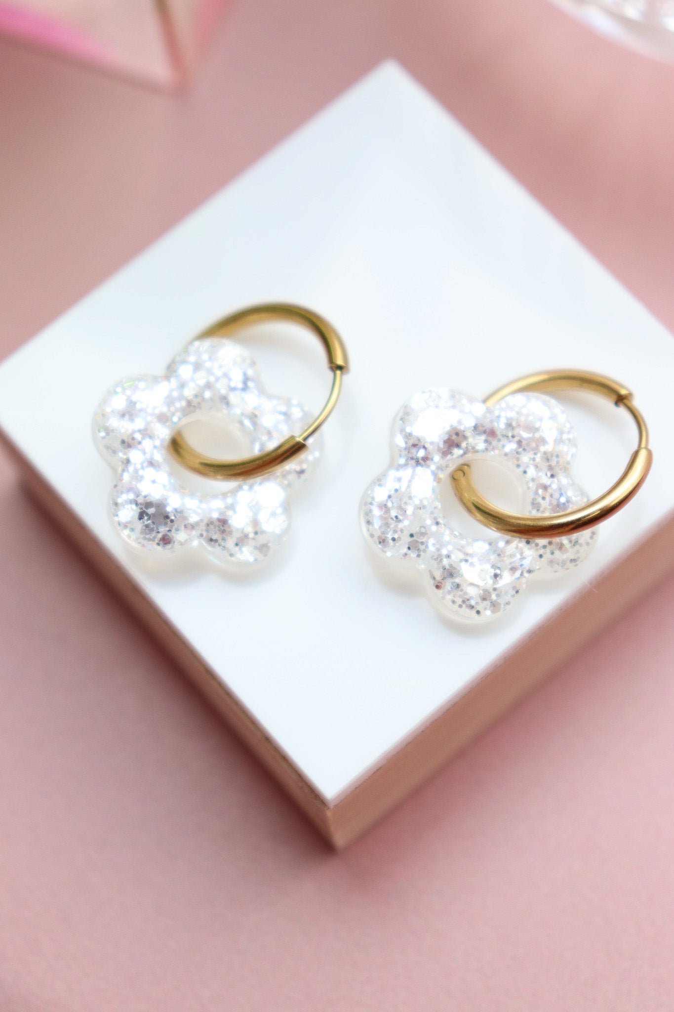 Boucles d'oreilles Isabelle L Blanc Glacier