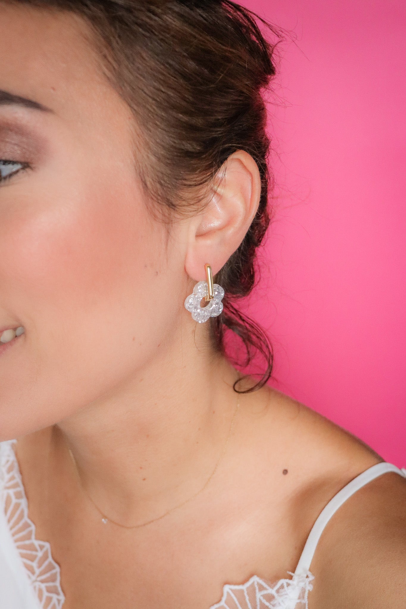Boucles d'oreilles Isabelle L Blanc Glacier