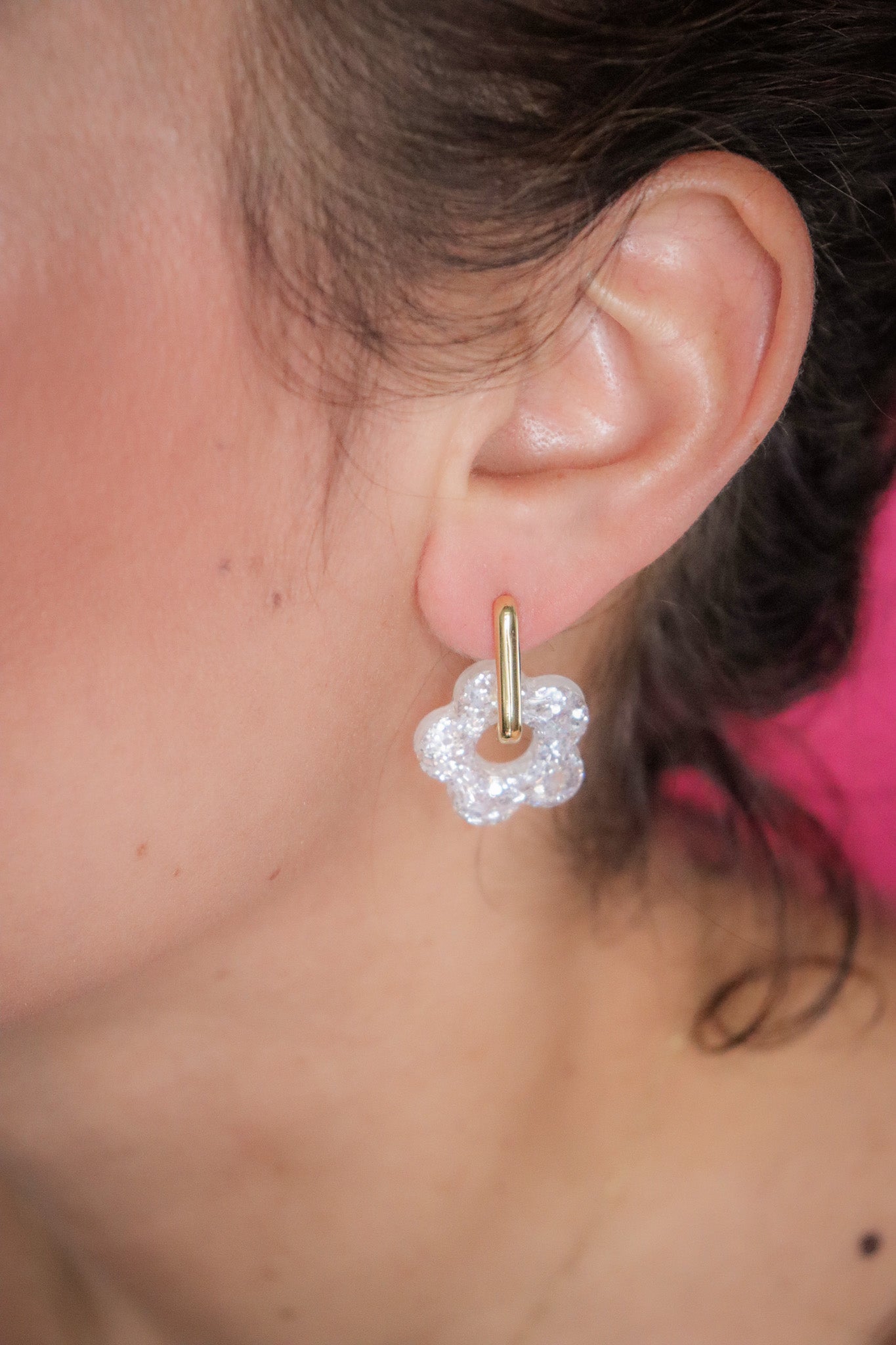 Boucles d'oreilles Isabelle L Blanc Glacier