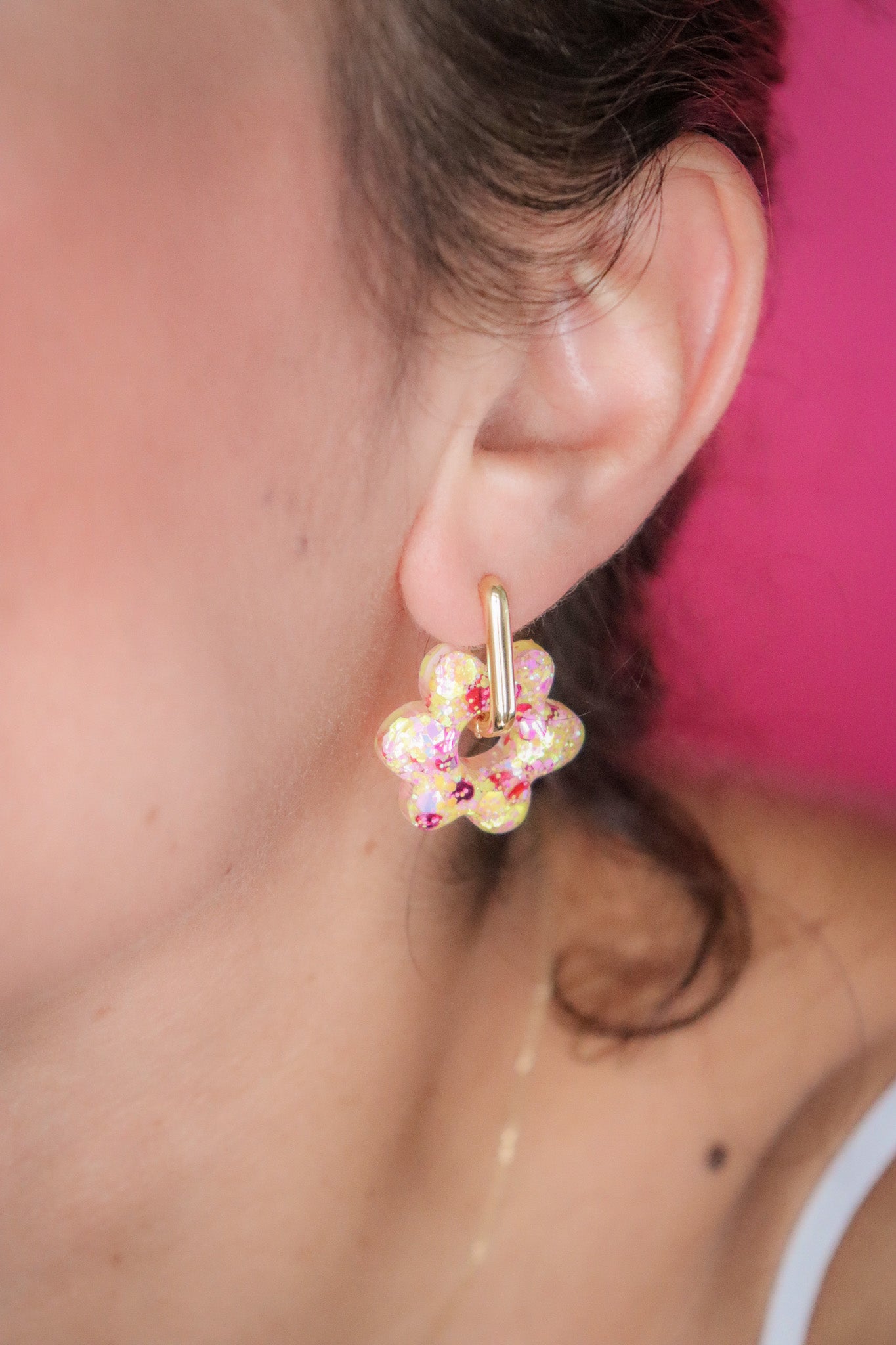 Boucles d'oreilles Jojo Jaune amour