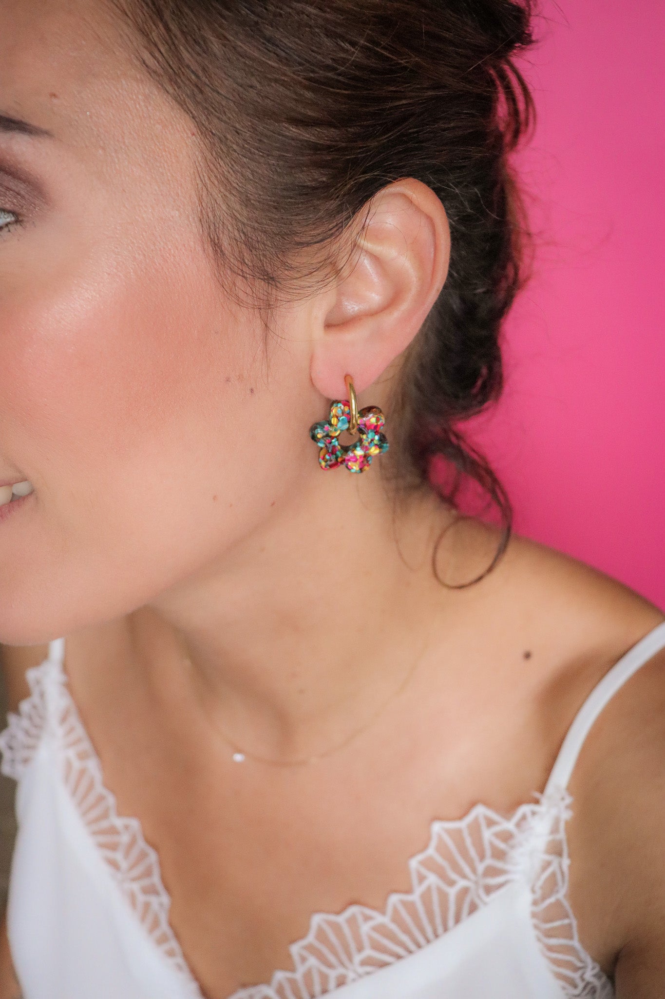 Boucles d'oreilles Jojo joie vert