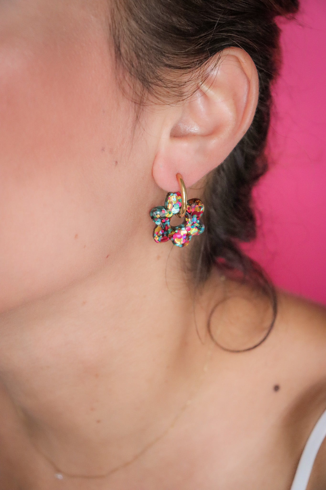 Boucles d'oreilles Jojo joie vert