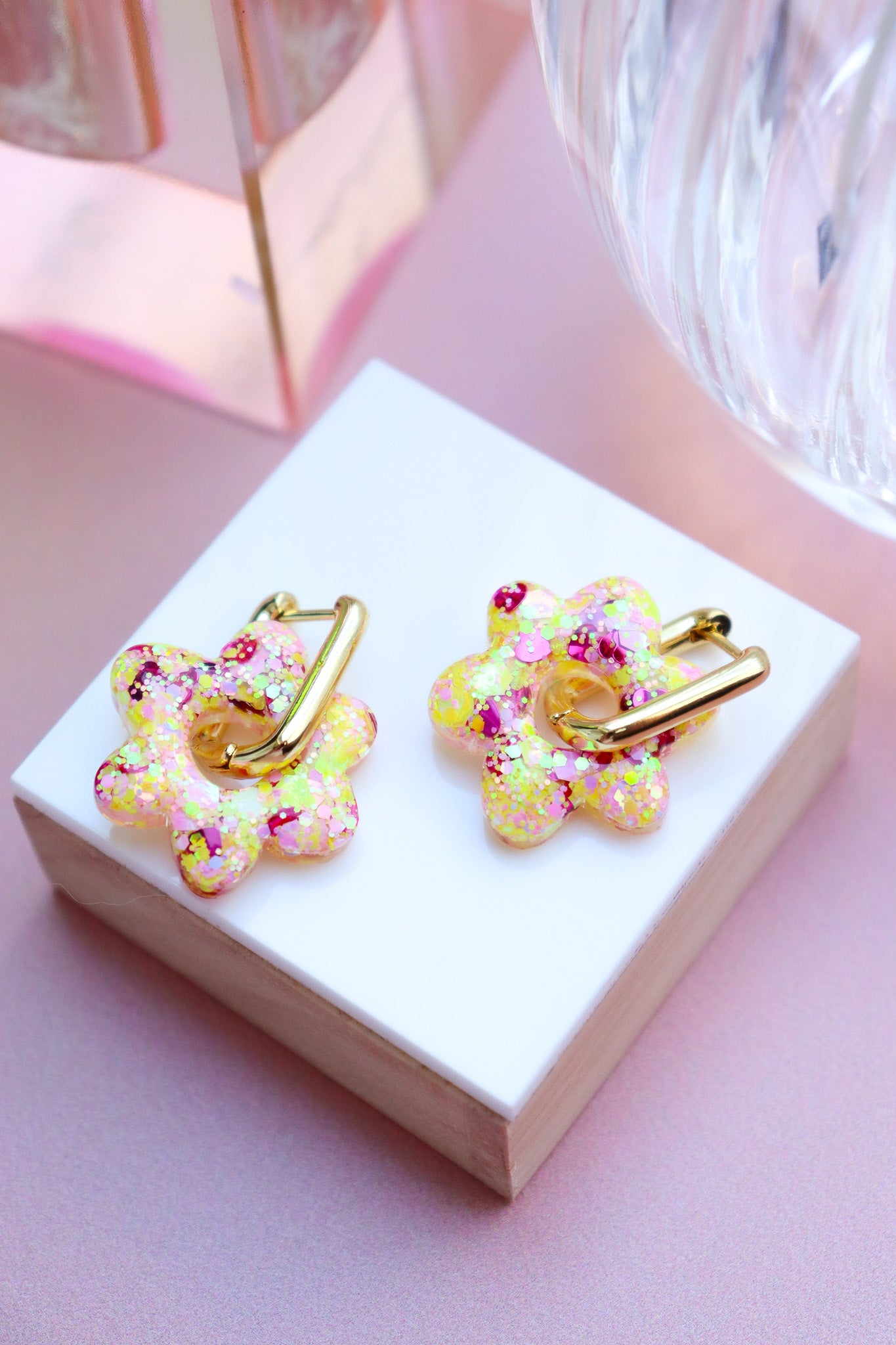 Boucles d'oreilles Jojo Jaune amour