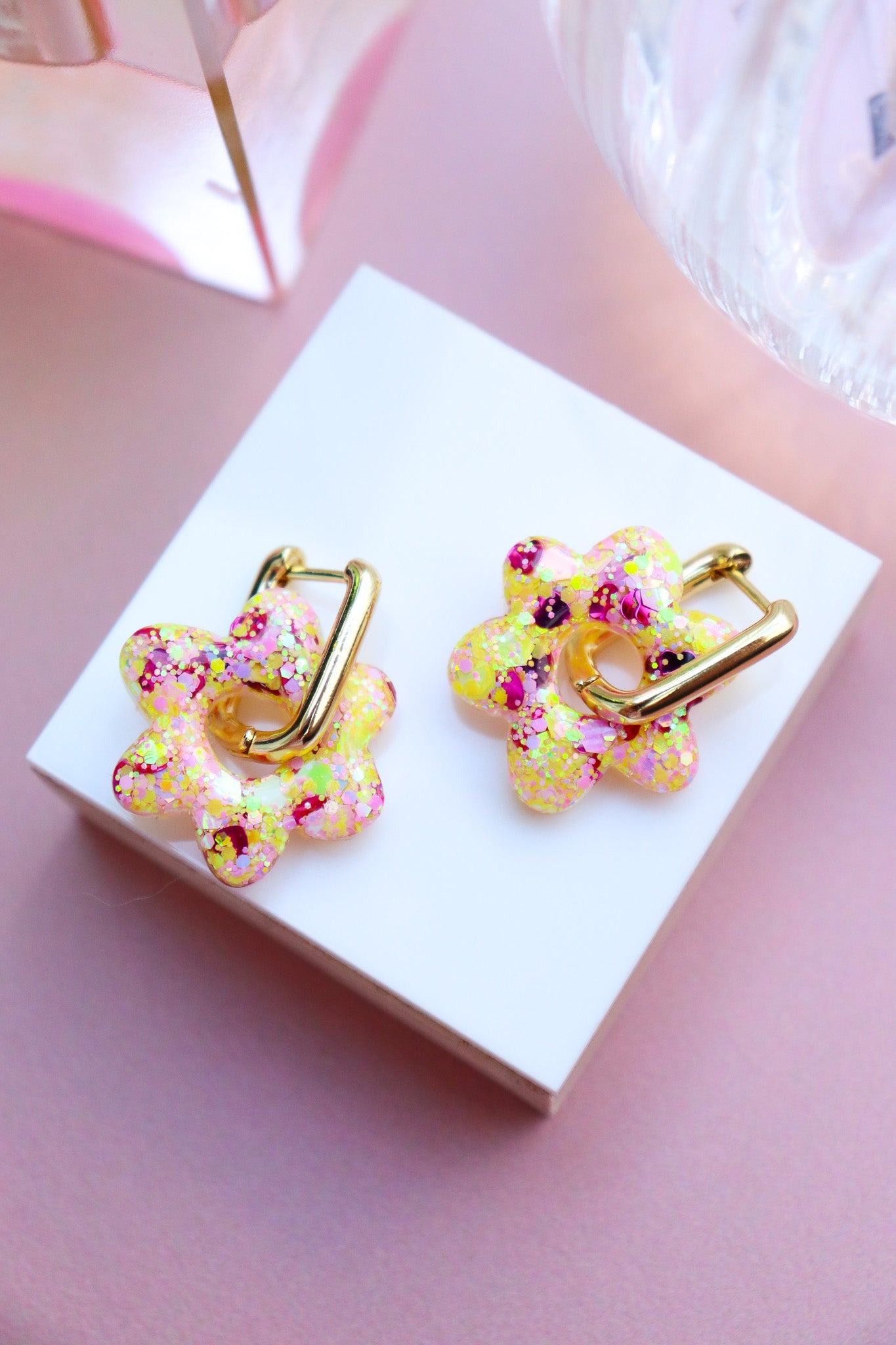 Boucles d'oreilles Jojo Jaune amour