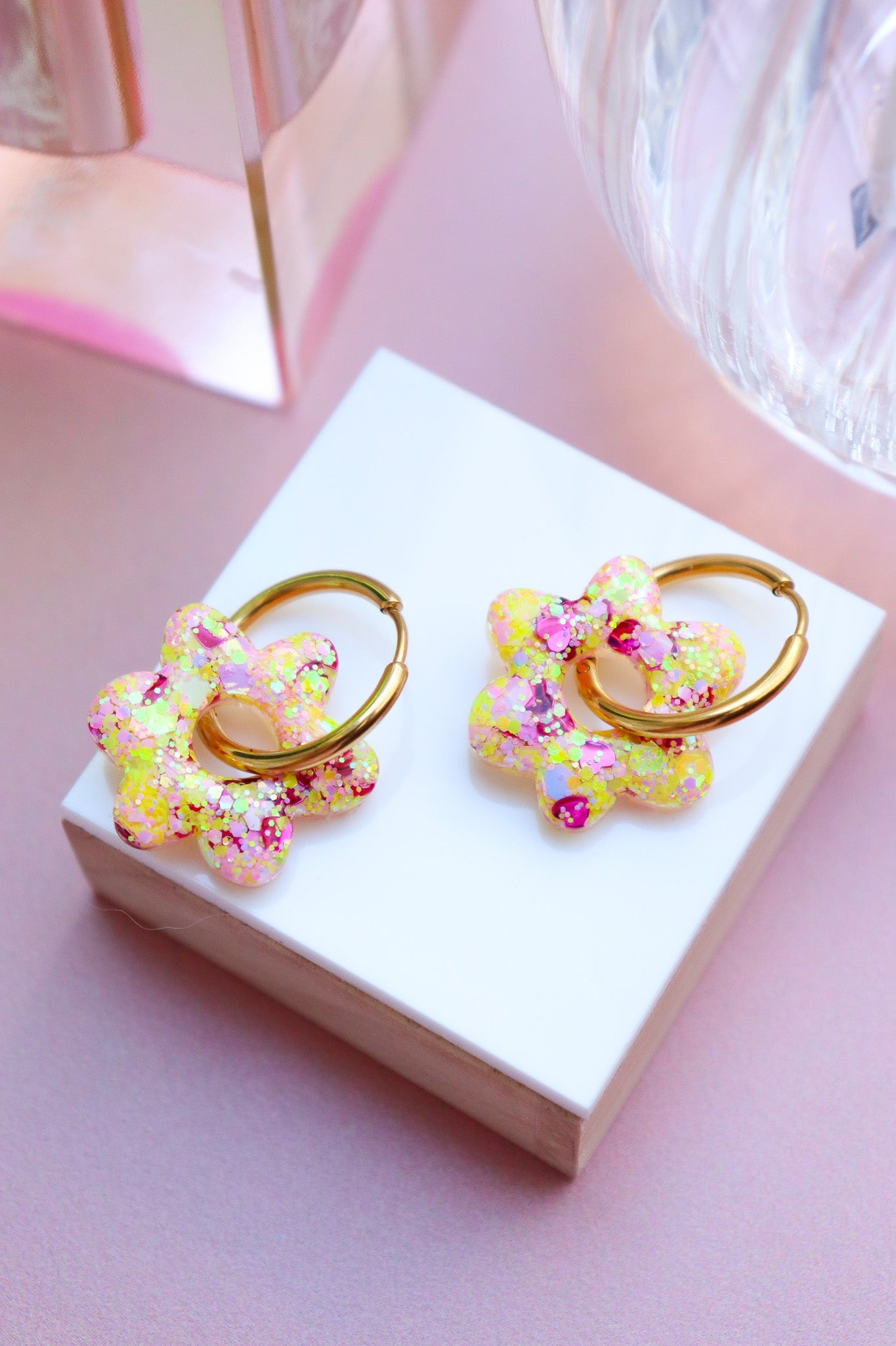 Boucles d'oreilles Jojo Jaune amour