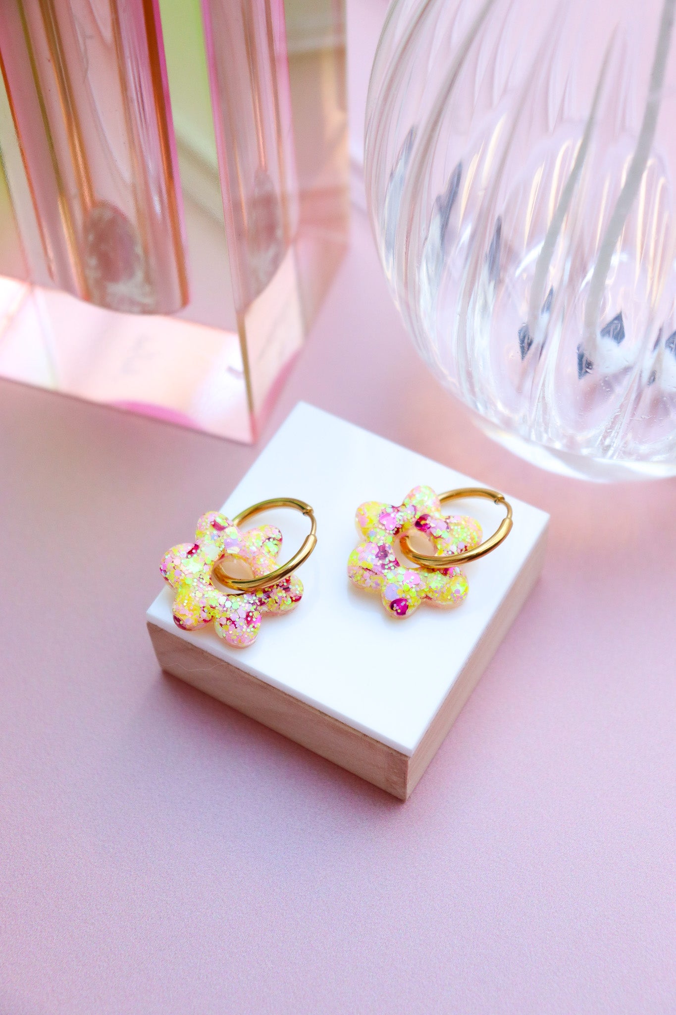 Boucles d'oreilles Jojo Jaune amour