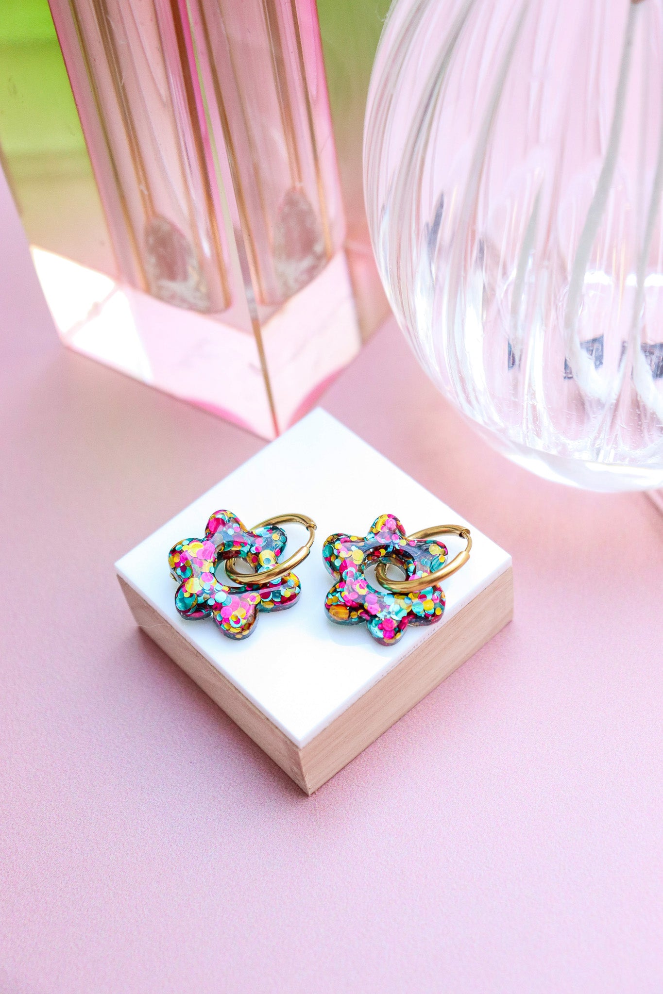 Boucles d'oreilles Jojo joie vert
