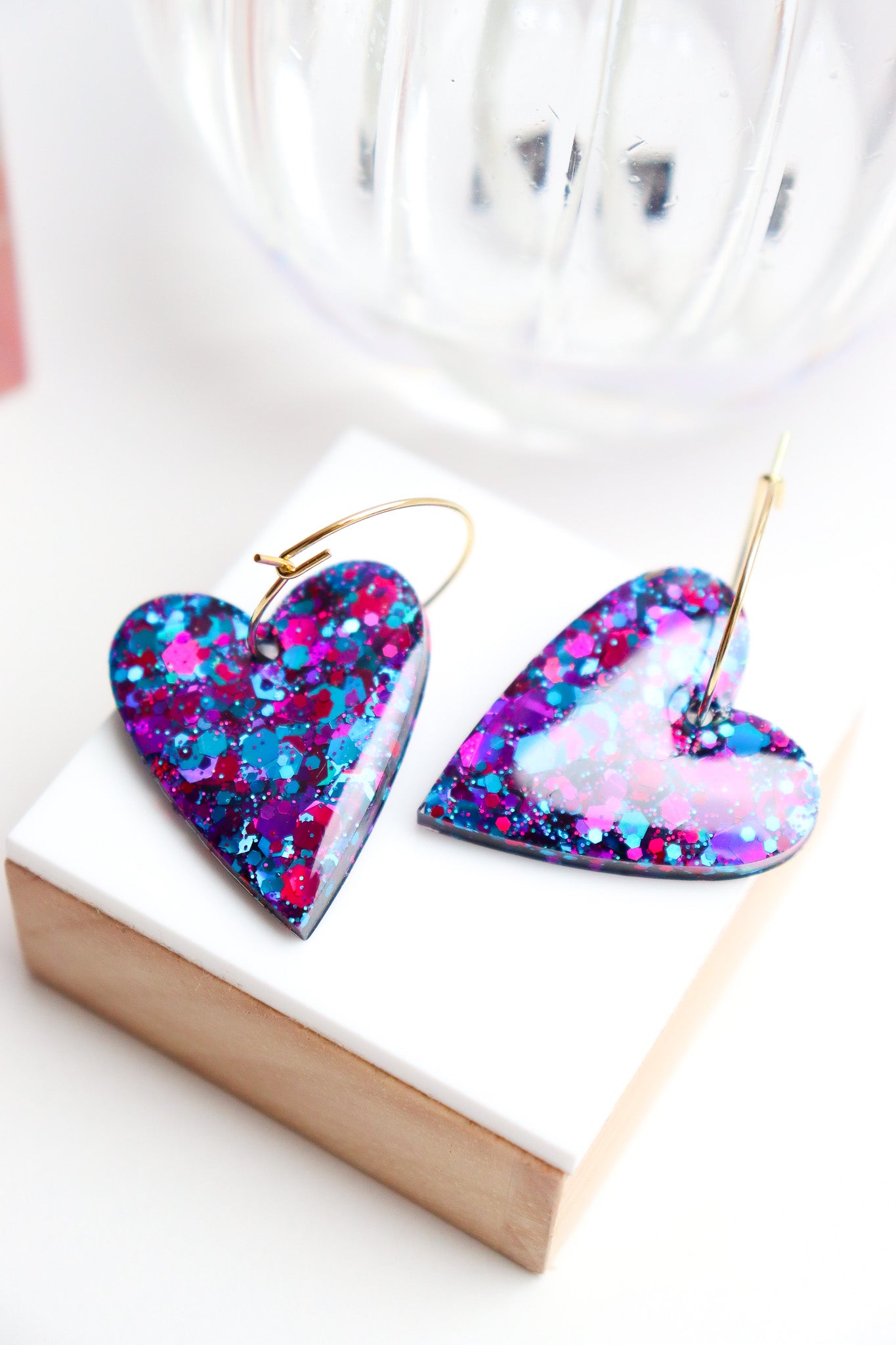 Boucles d'oreilles Mimi Bleu électrique