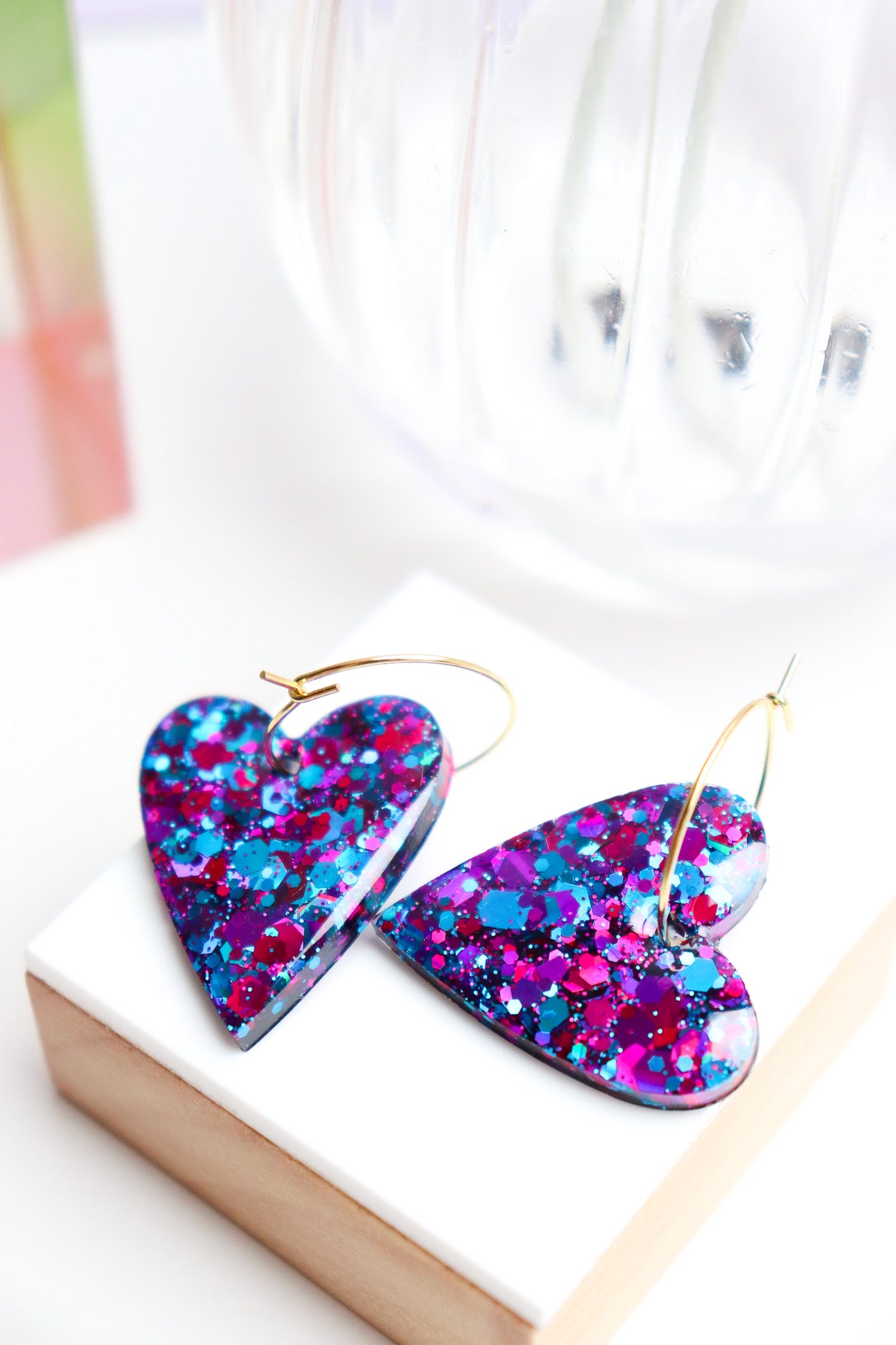 Boucles d'oreilles Mimi Bleu électrique