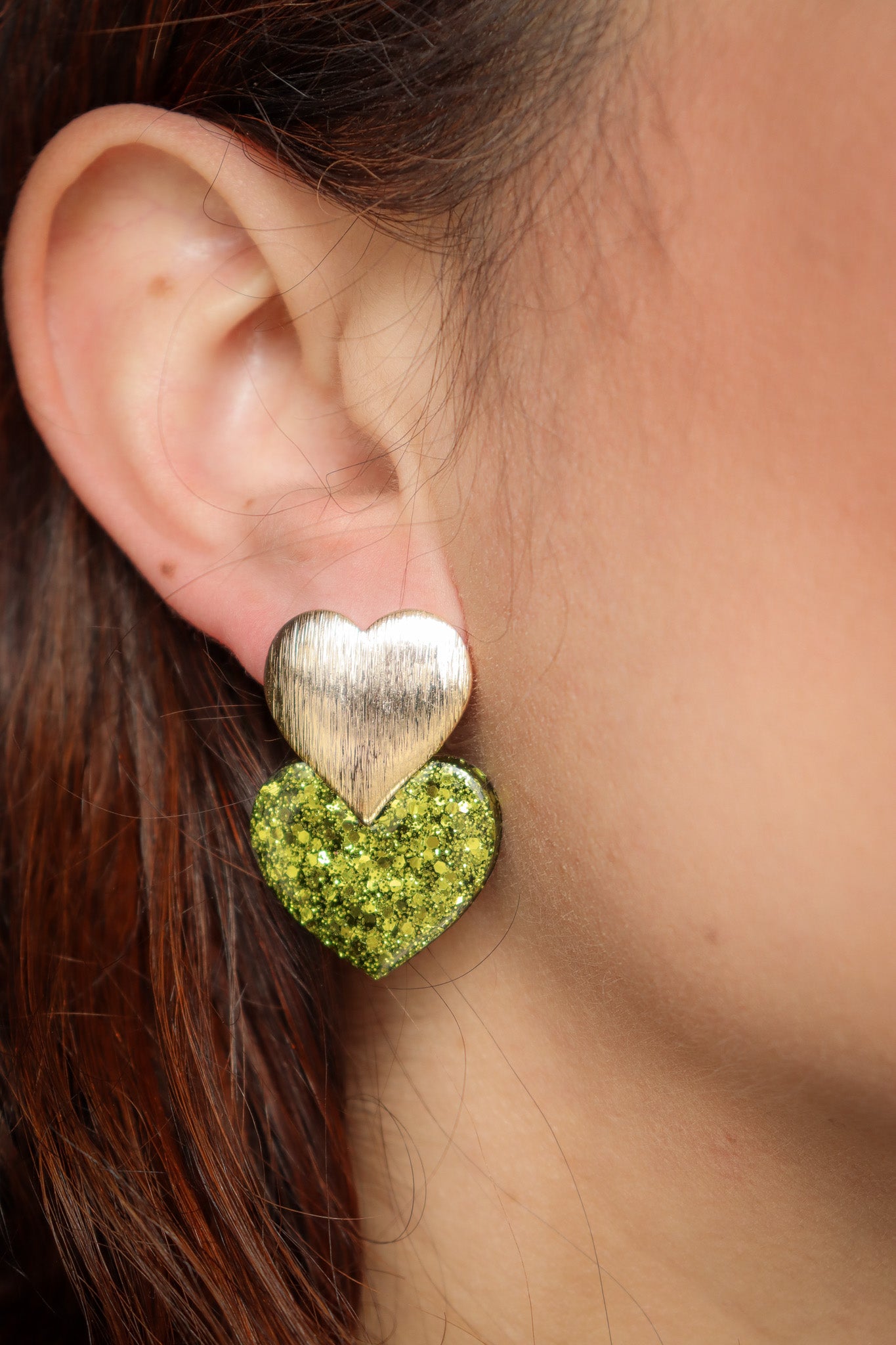 Boucles d'oreilles Caroline citron vert