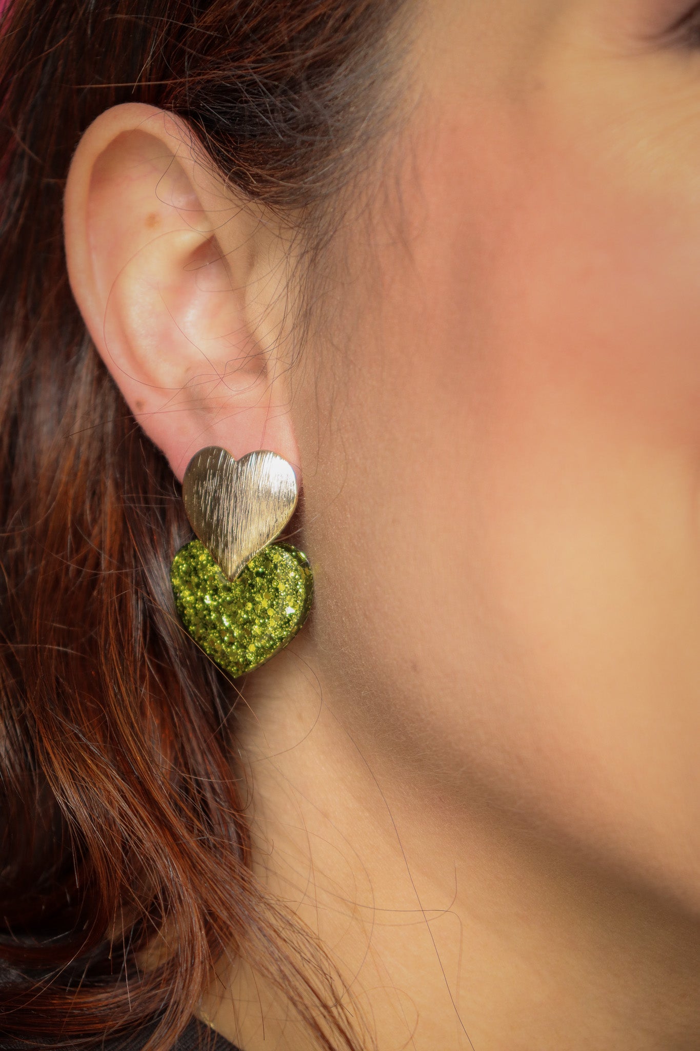Boucles d'oreilles Caroline citron vert