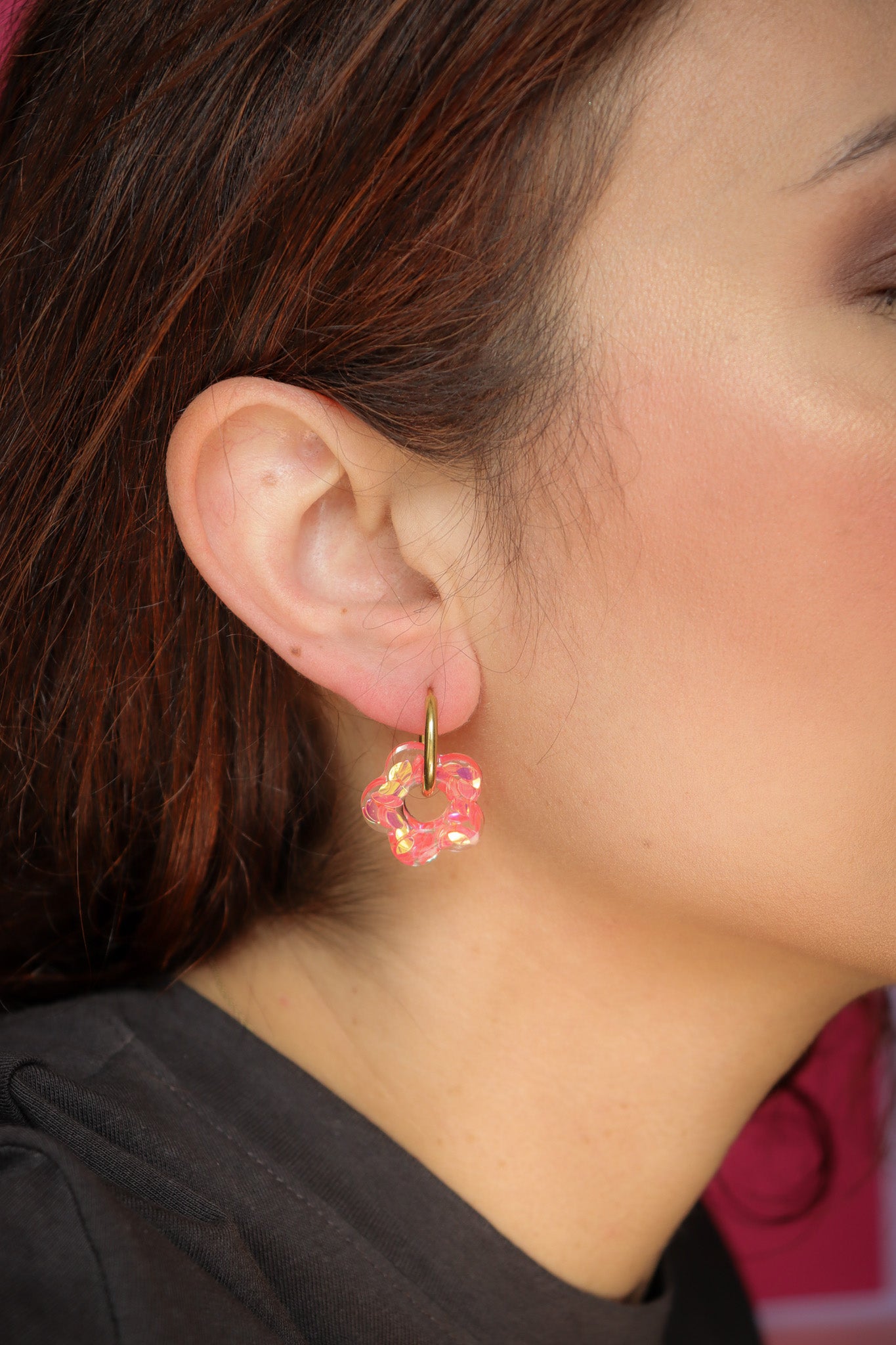 Boucles d'oreilles Isabelle les pailletés