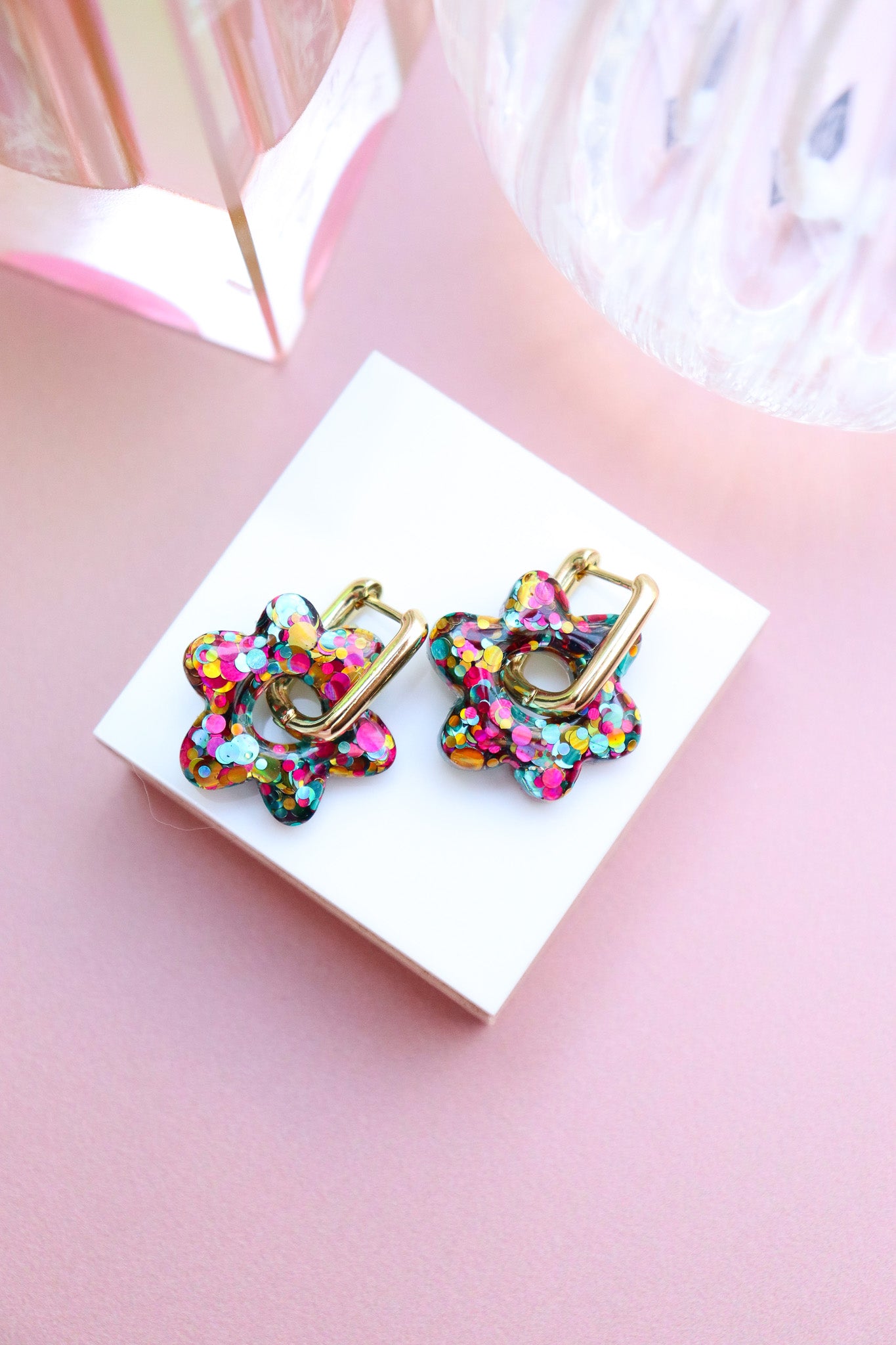 Boucles d'oreilles Jojo joie vert