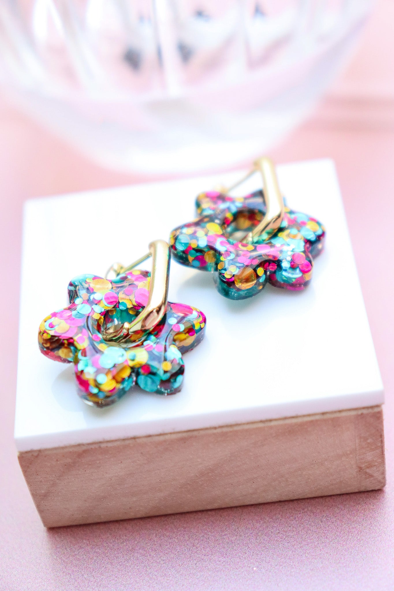 Boucles d'oreilles Jojo joie vert