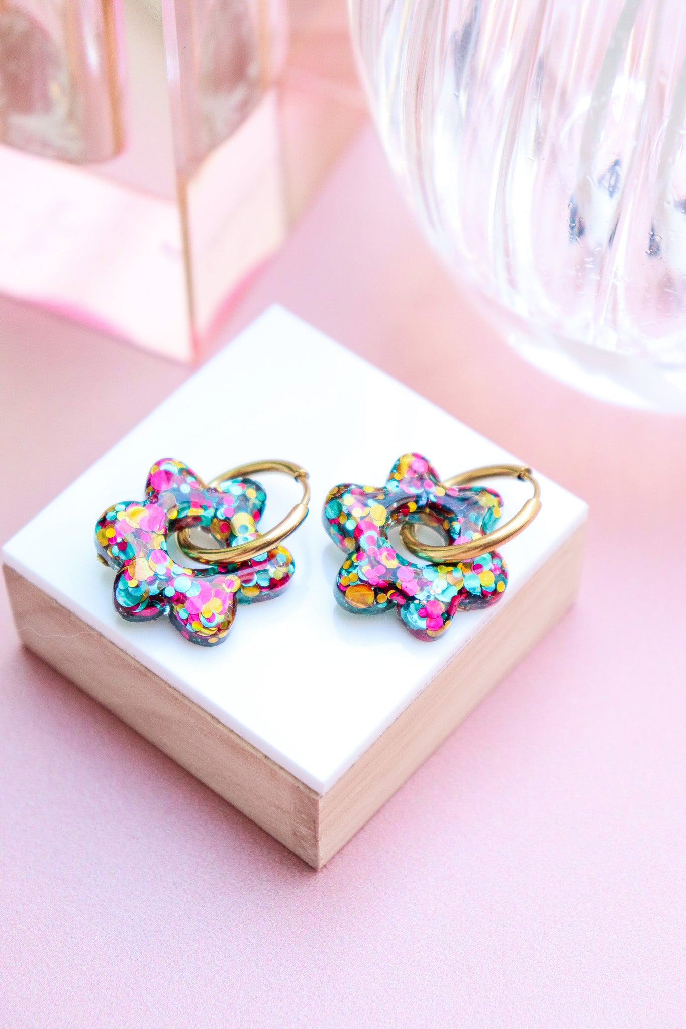 Boucles d'oreilles Jojo joie vert