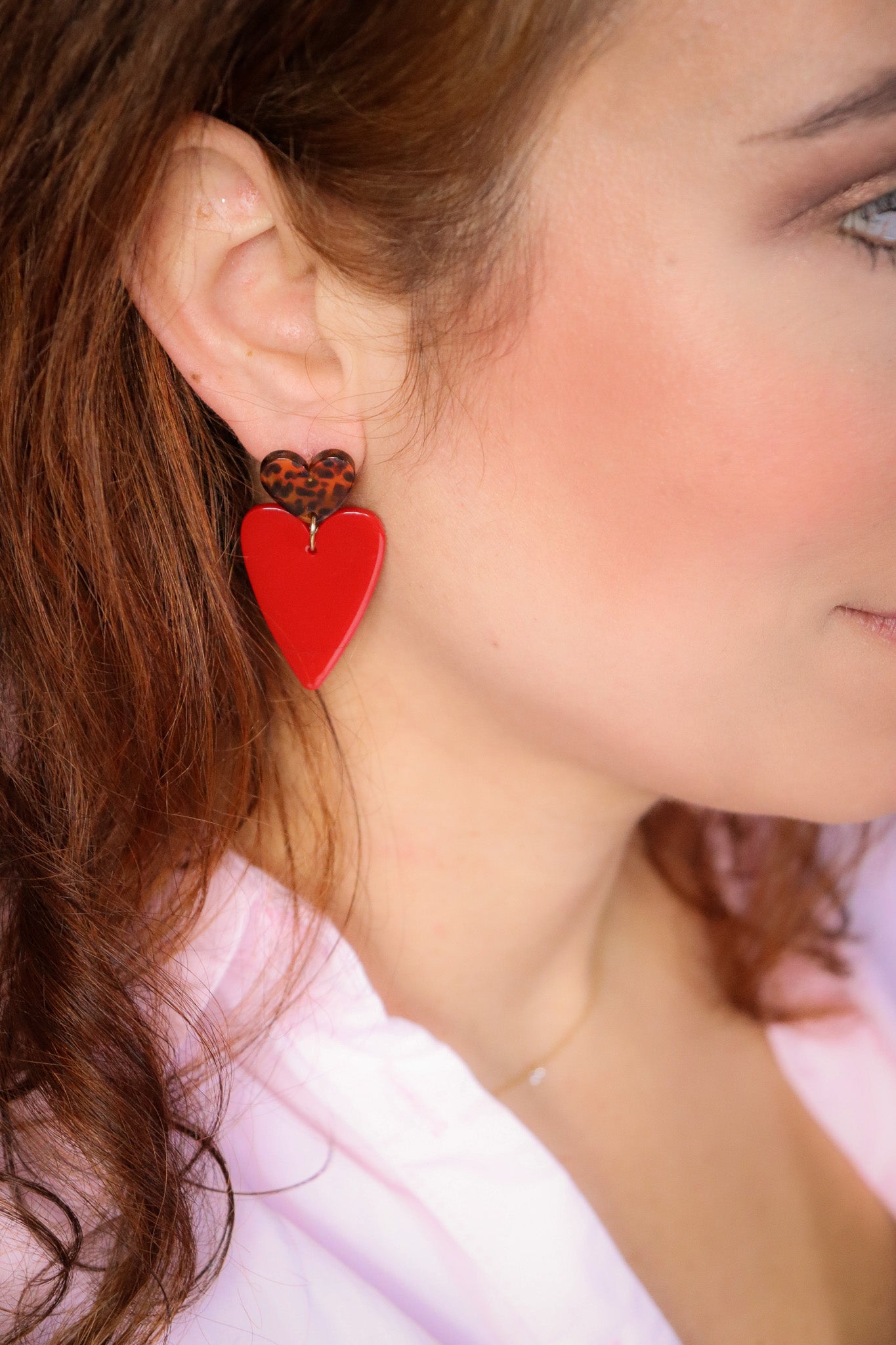 Boucles d'oreilles Alice Rouge Animal