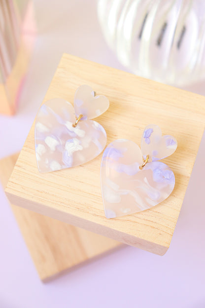 Boucles d'oreilles Augustine Violet nacré