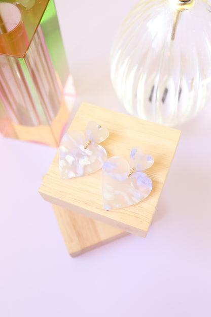 Boucles d'oreilles Augustine Violet nacré