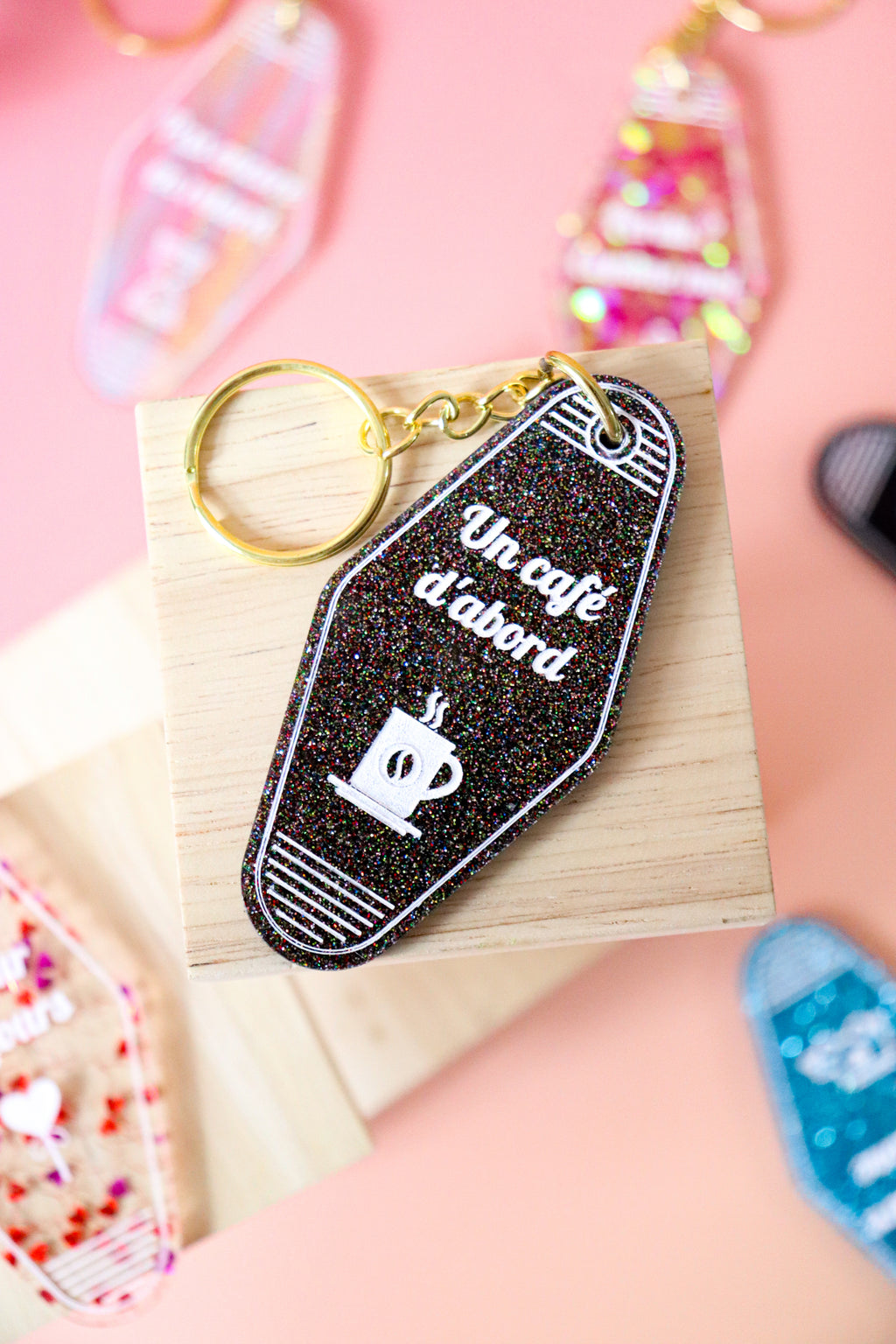 Porte clés Un café dabord