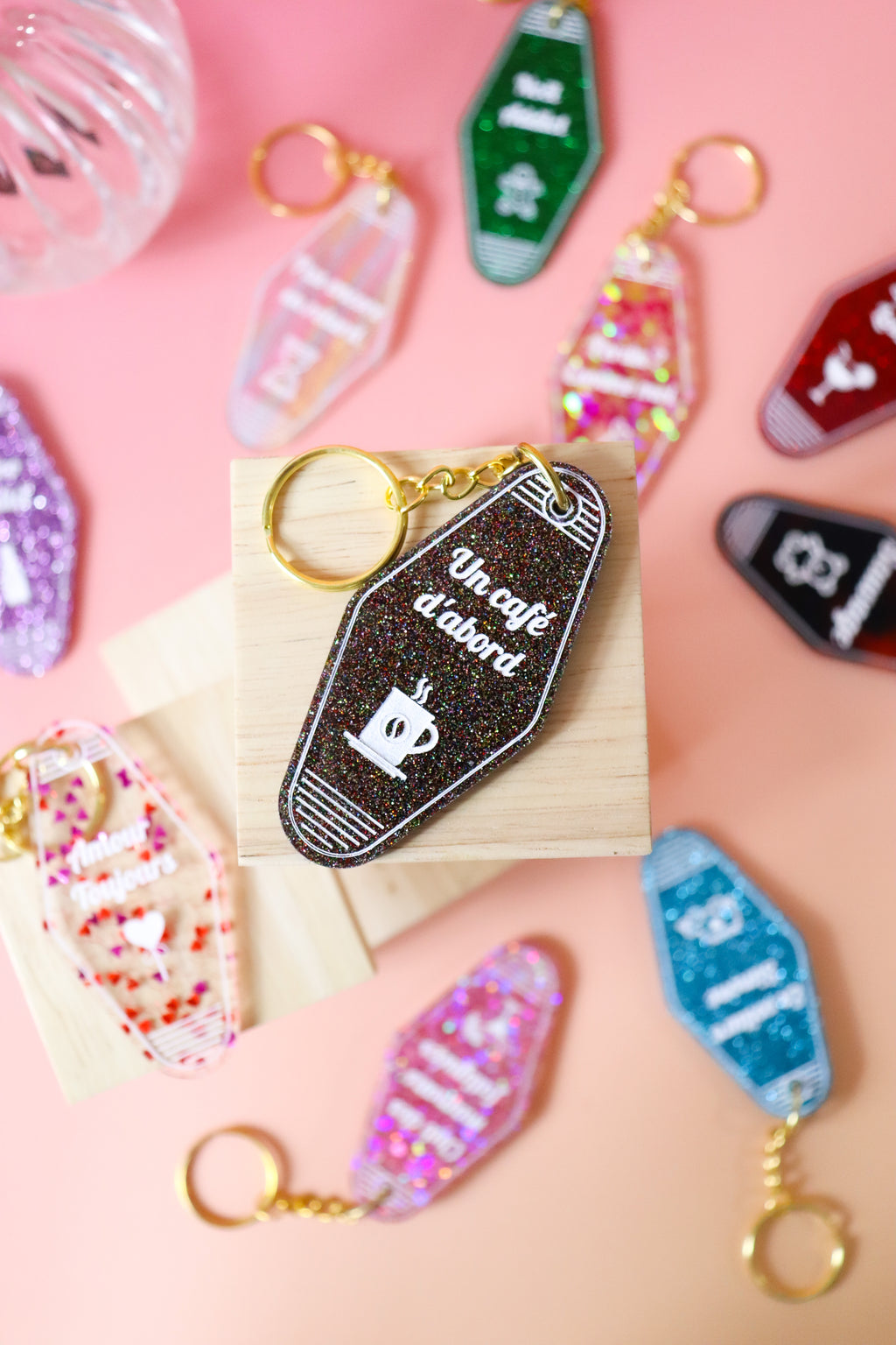 Porte clés Un café dabord