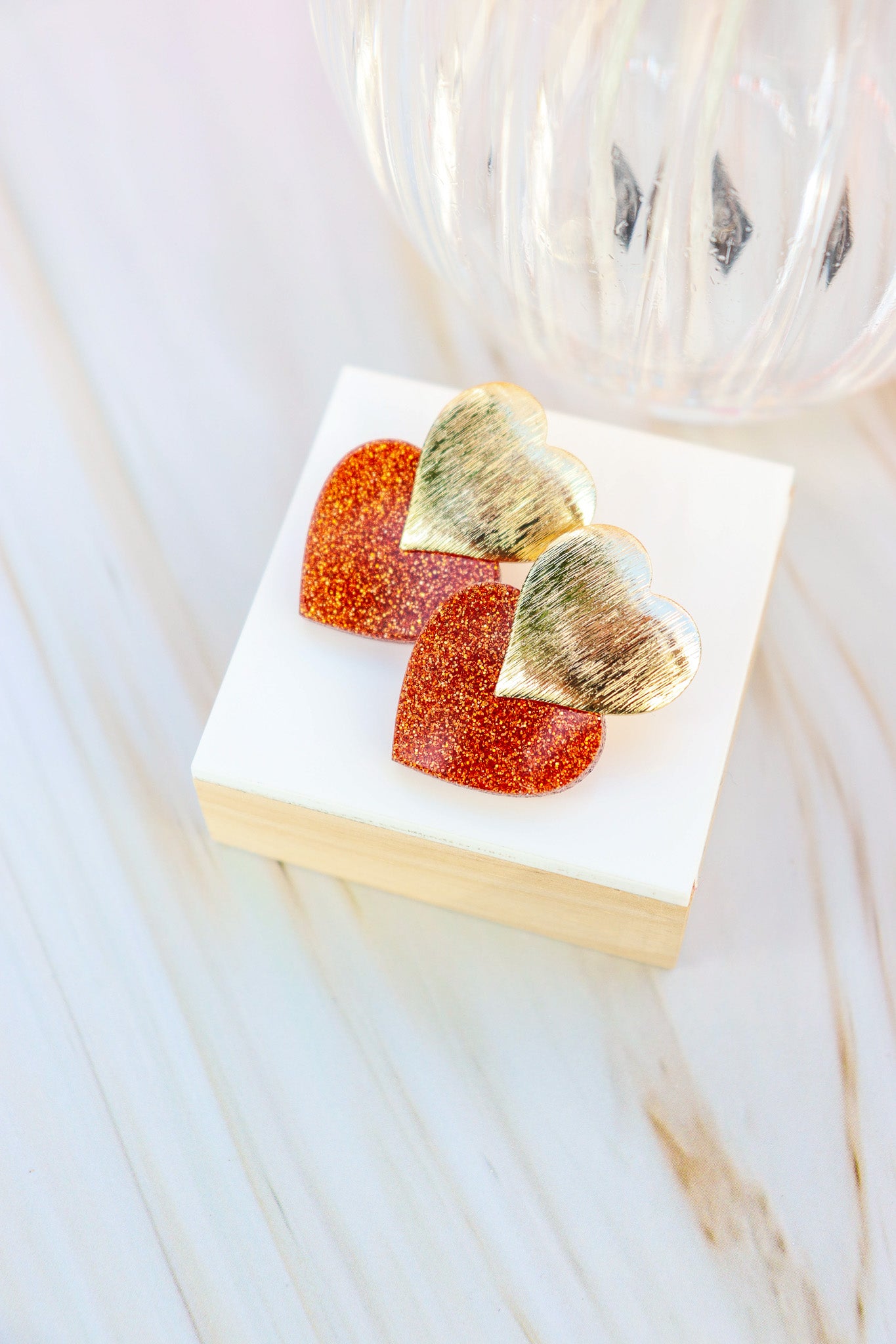 Boucles d'oreilles Caroline Paillettes Citrouille