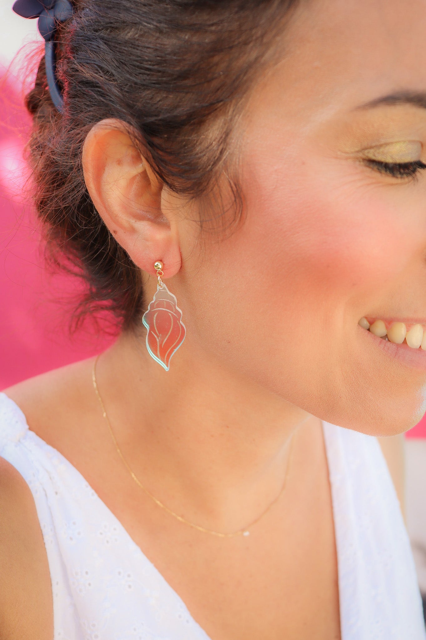 Boucles d'oreilles Coquillage Holographique
