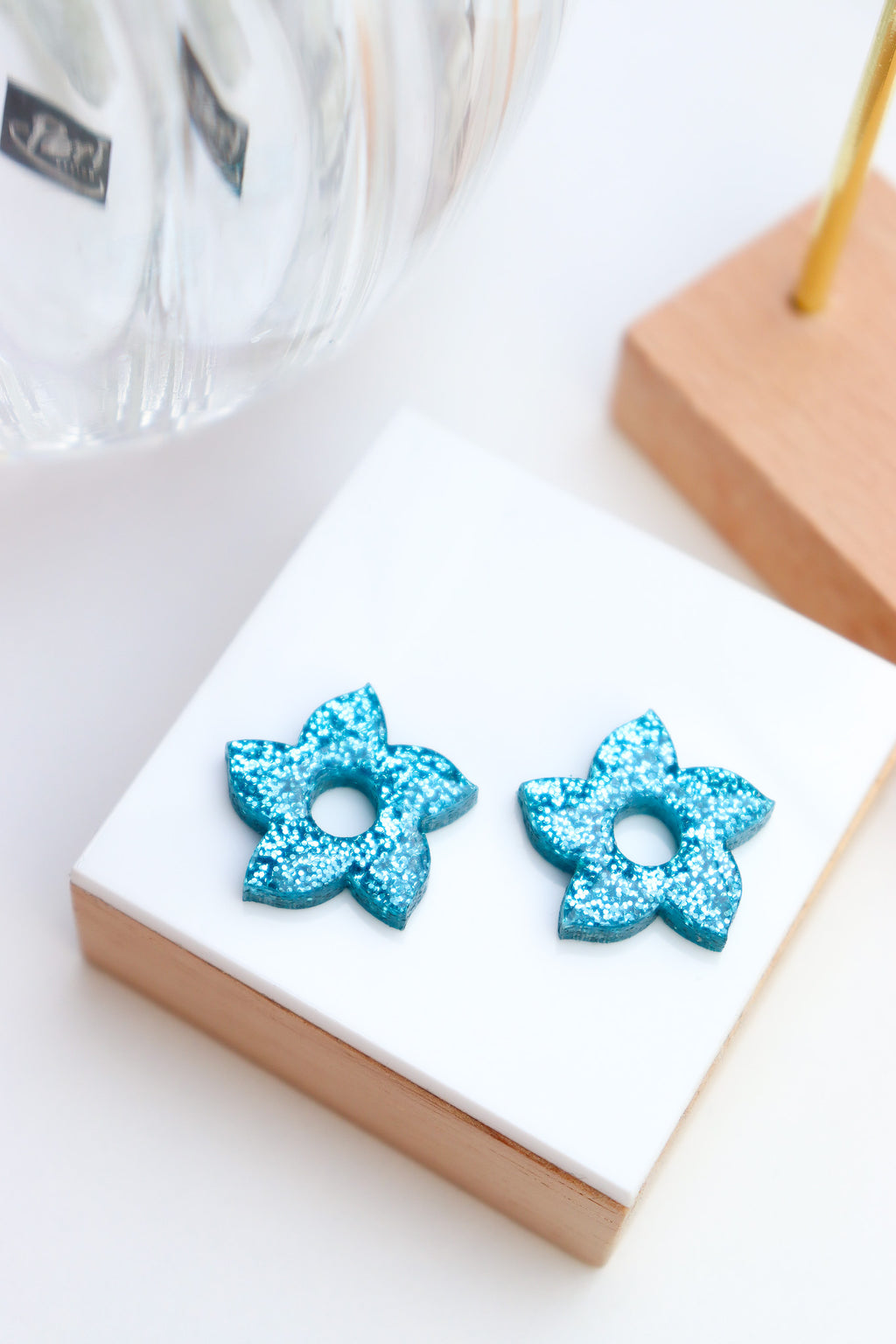Créoles Flora Paillettes Bleues