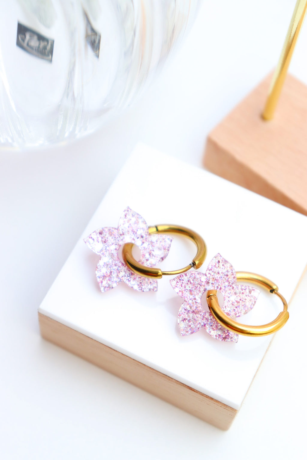 Créoles Flora Paillettes Lilas