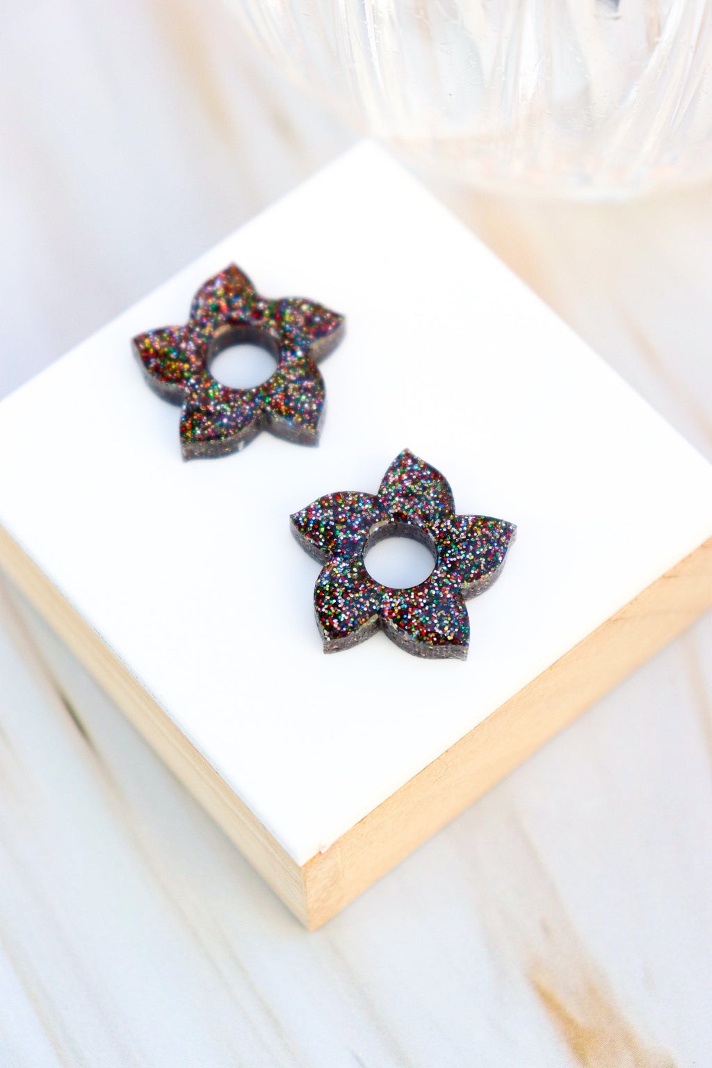 Créoles Flora paillettes Dark Brown