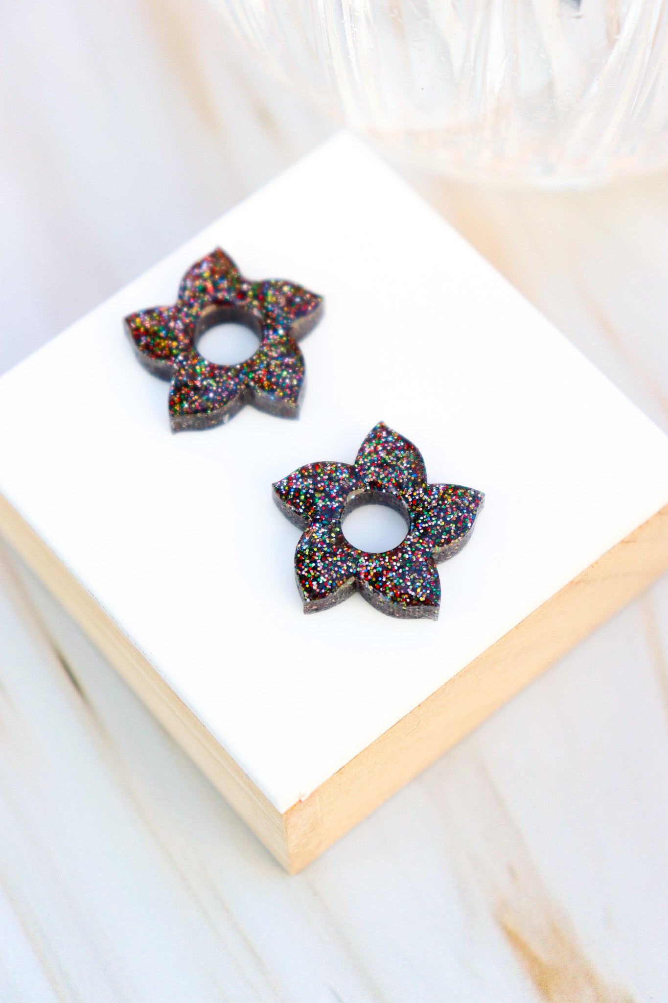 Créoles Flora paillettes Dark Brown