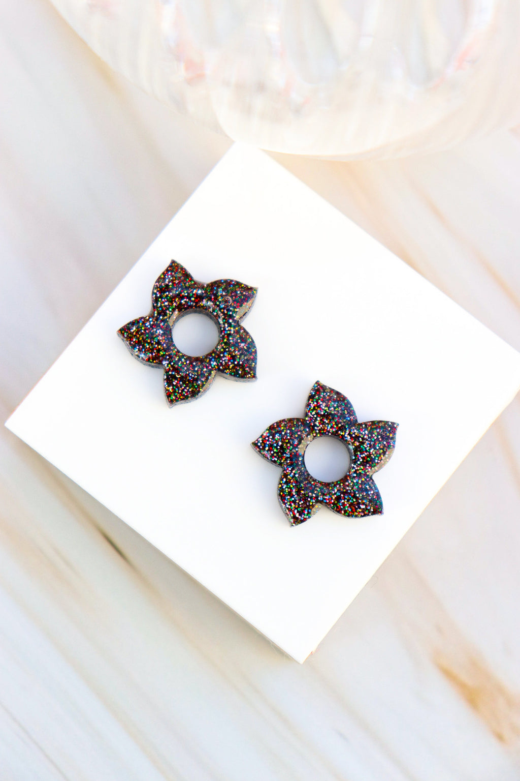 Créoles Flora paillettes Dark Brown