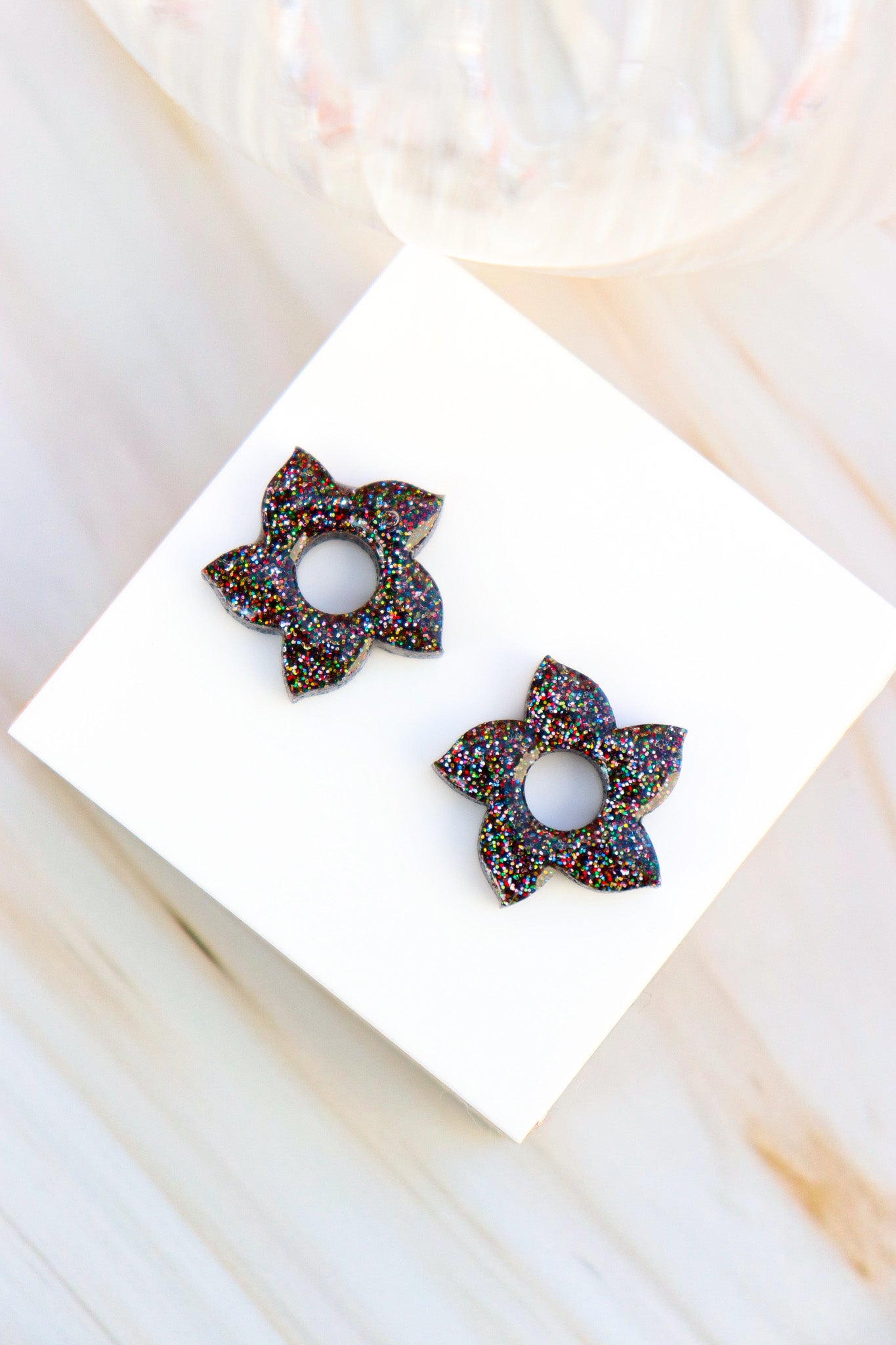 Créoles Flora paillettes Dark Brown