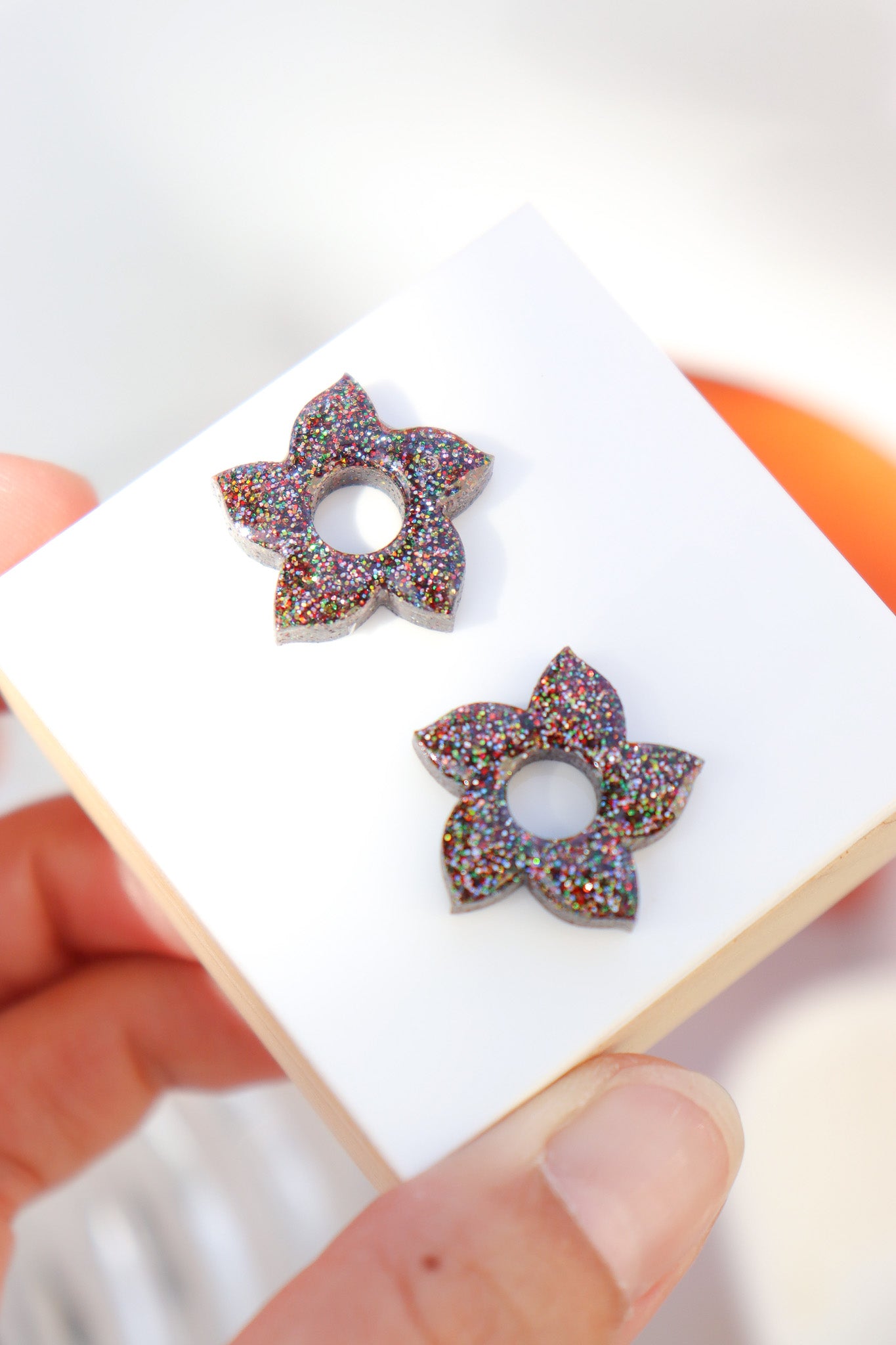 Créoles Flora paillettes Dark Brown