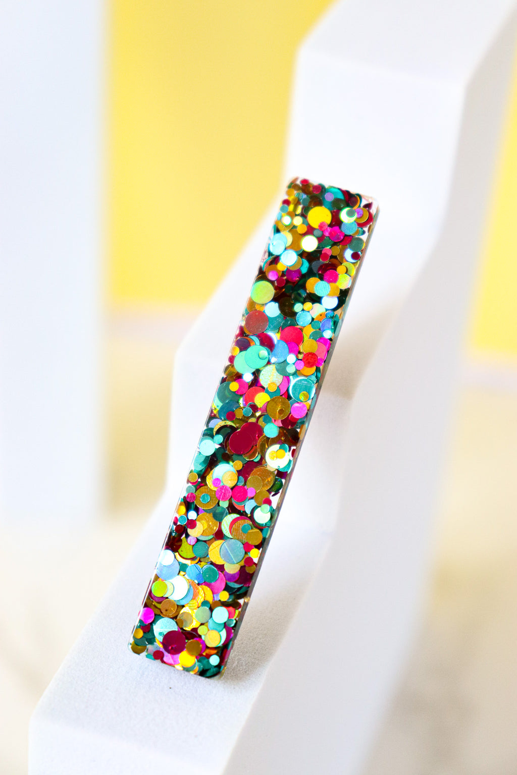 Barrette Paillettes Joie Vert