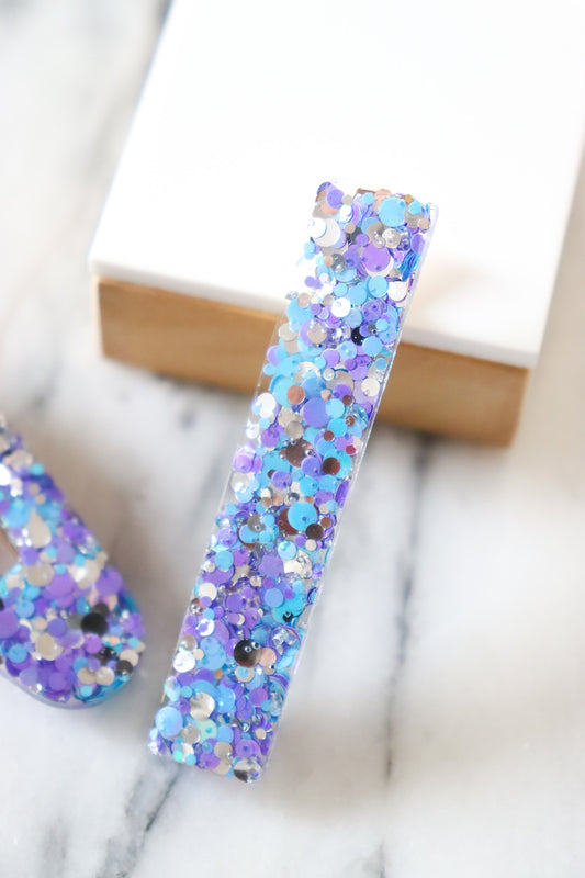 Barrette droite joie violette